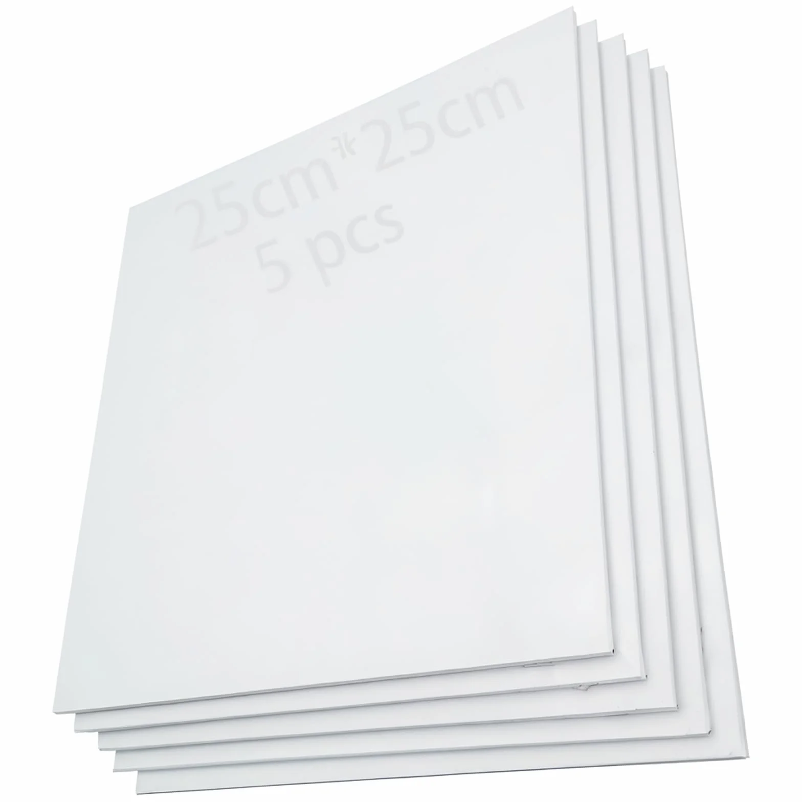 CESFONJER 5 Pezzi Tela 25 x 25cm per Dipingere, Adatto per Pigmenti di Pittura Ad Olio, Propilene e Acquerello, Pannelli in Cotone