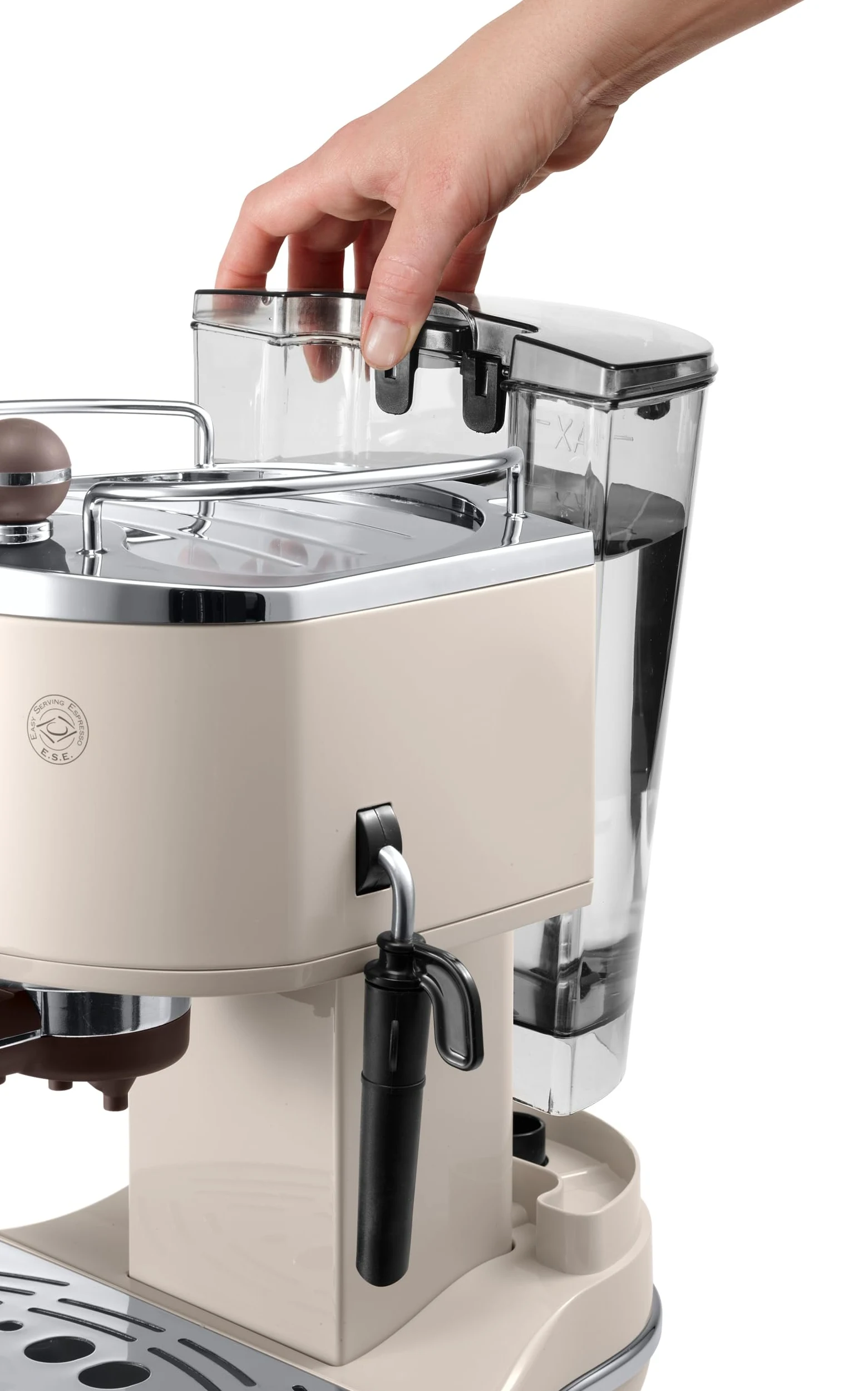 De'Longhi Icona Vintage ECOV 311.BG Macchina da Caffè Espresso Manuale e Cappuccino, Caffè in Polvere o in Cialde E.S.E., 1100 W, Beige