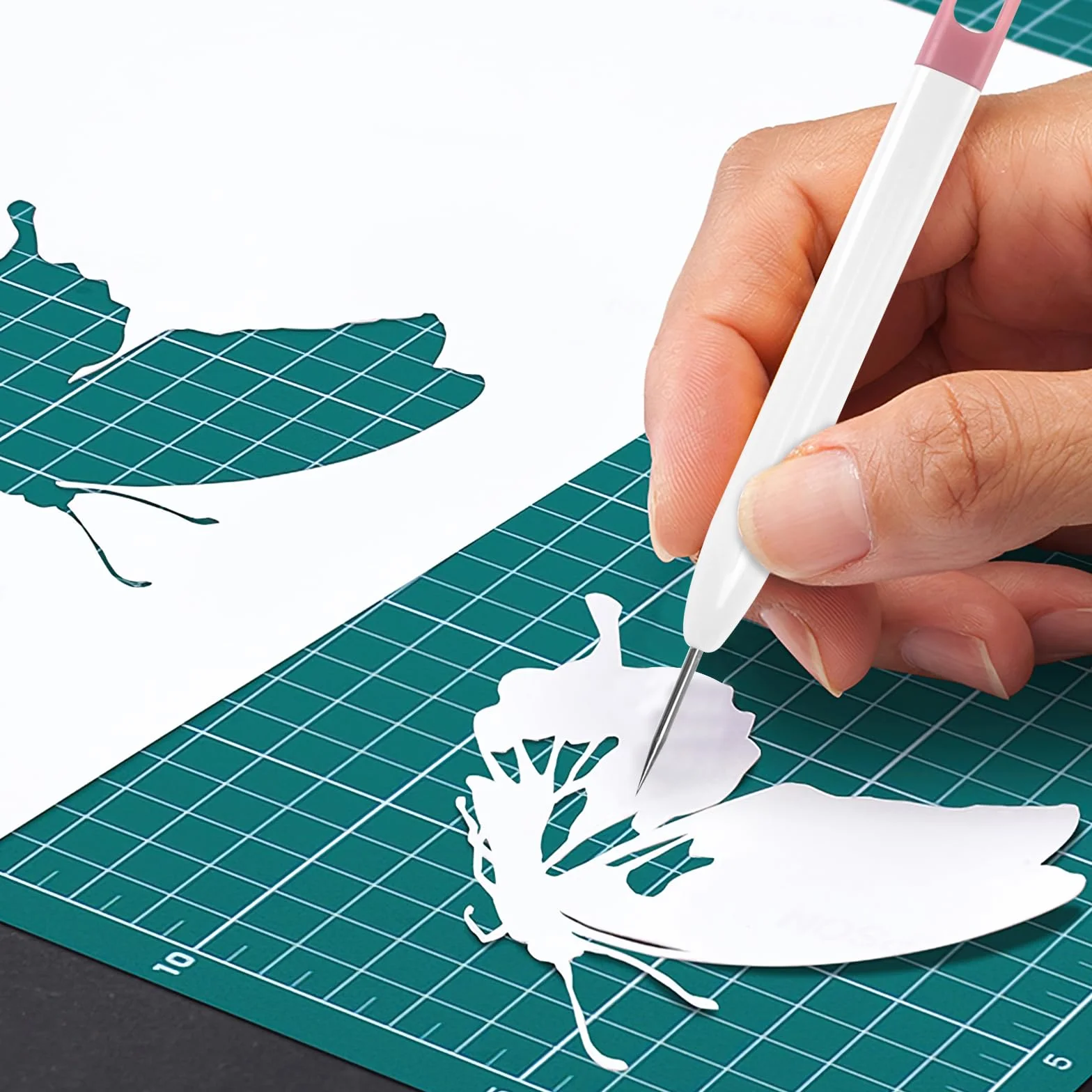 Kasanni 6 Pezzi Strumenti per Diserbo in Vinile DIY Utensili per Decoupage in Vinile Strumenti Set Base per Scrapbooking, Silhouette, Htv, Goffratura, Adesivi, Etichette