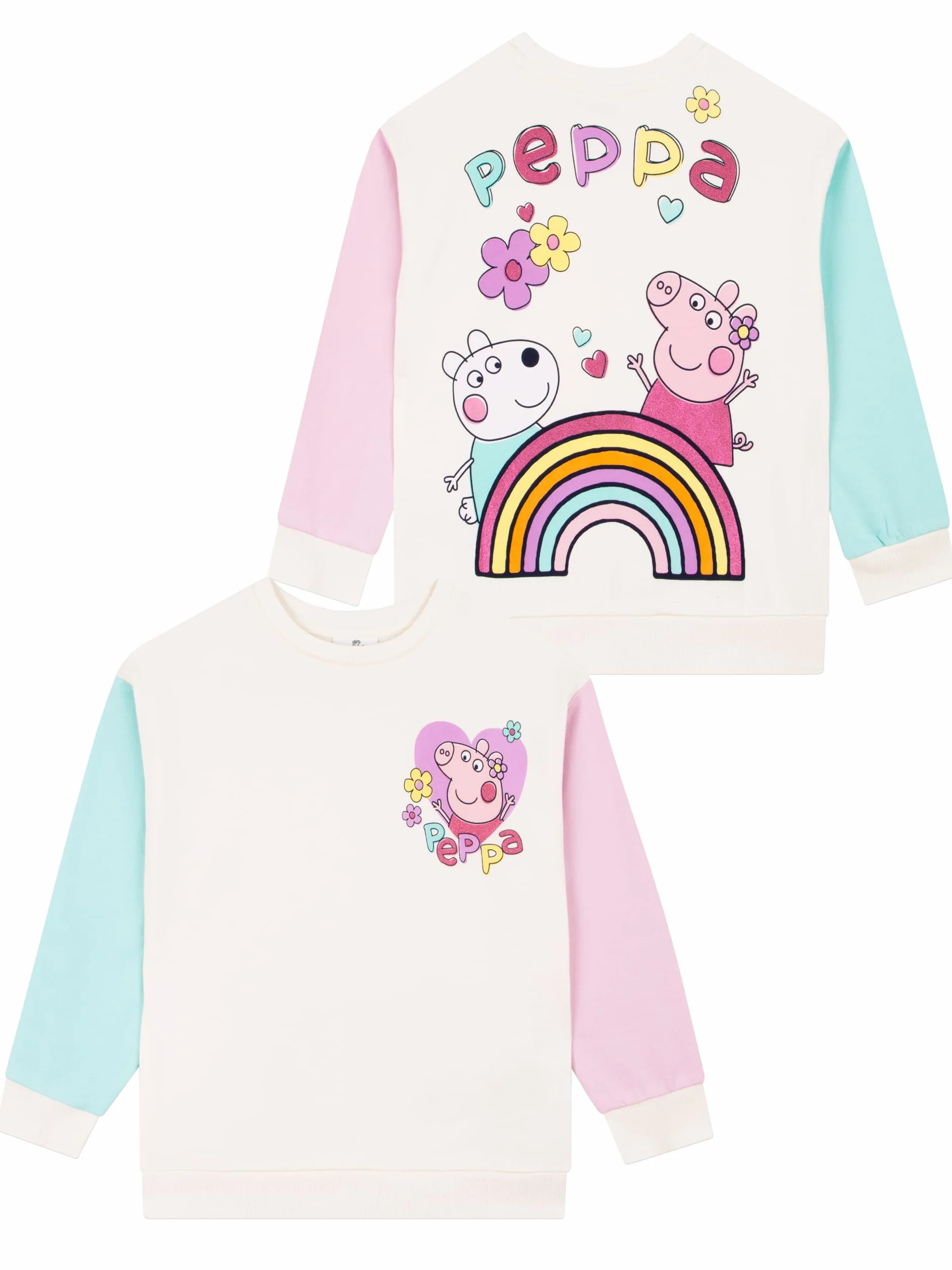 Peppa Pig Felpa Ragazza | Felpa Cotone Bambina | Felpe Ragazza Manica Lunga | Abbigliamento Bambina Glitter