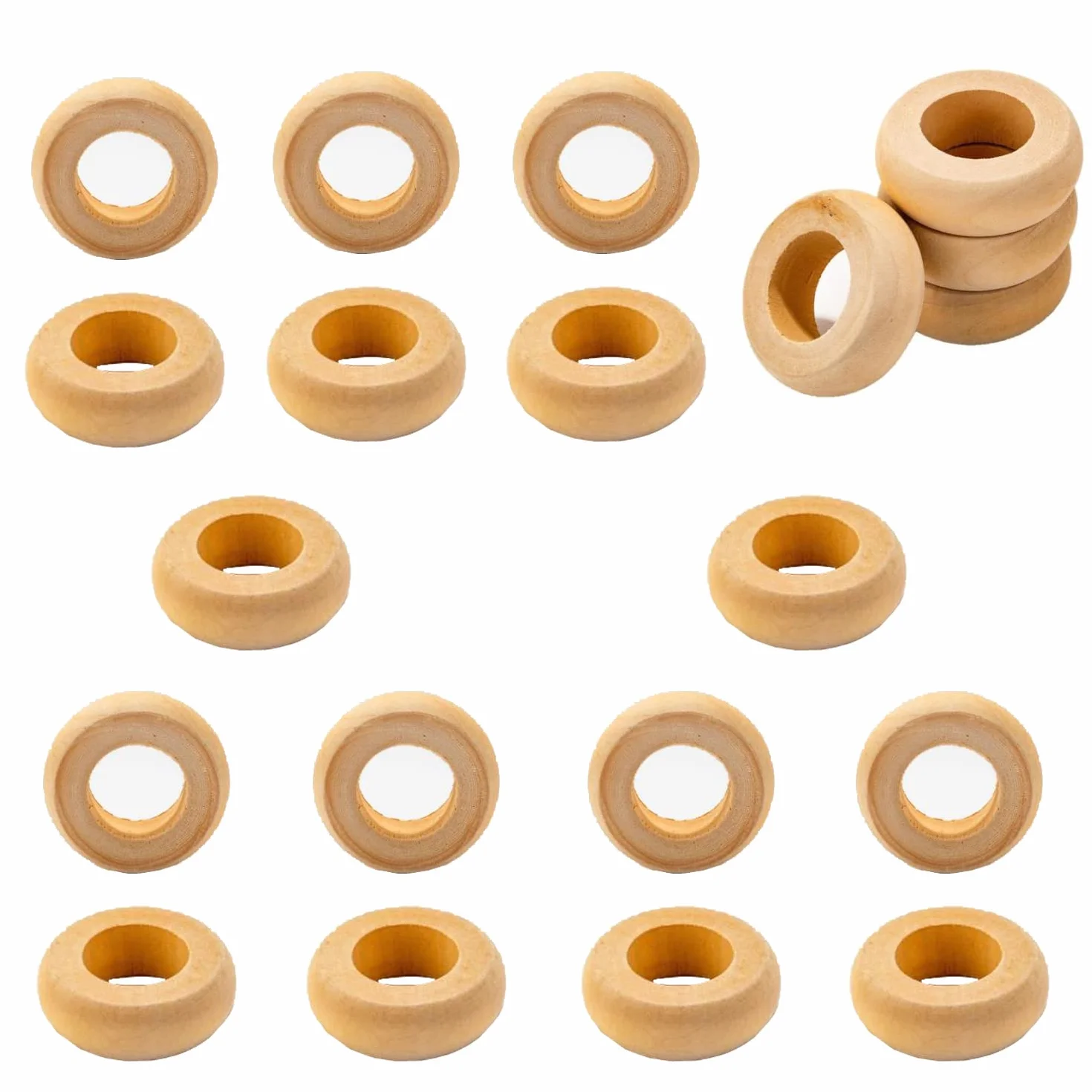 20 Pezzi Portatovaglioli in Legno, Sonwaha Decoro Artigianato Fatti a Mano Bellissimi Anelli Portatovaglioli per la Decorazione Della Tavola Regalo Feste di Natale Portatovaglioli in Legno