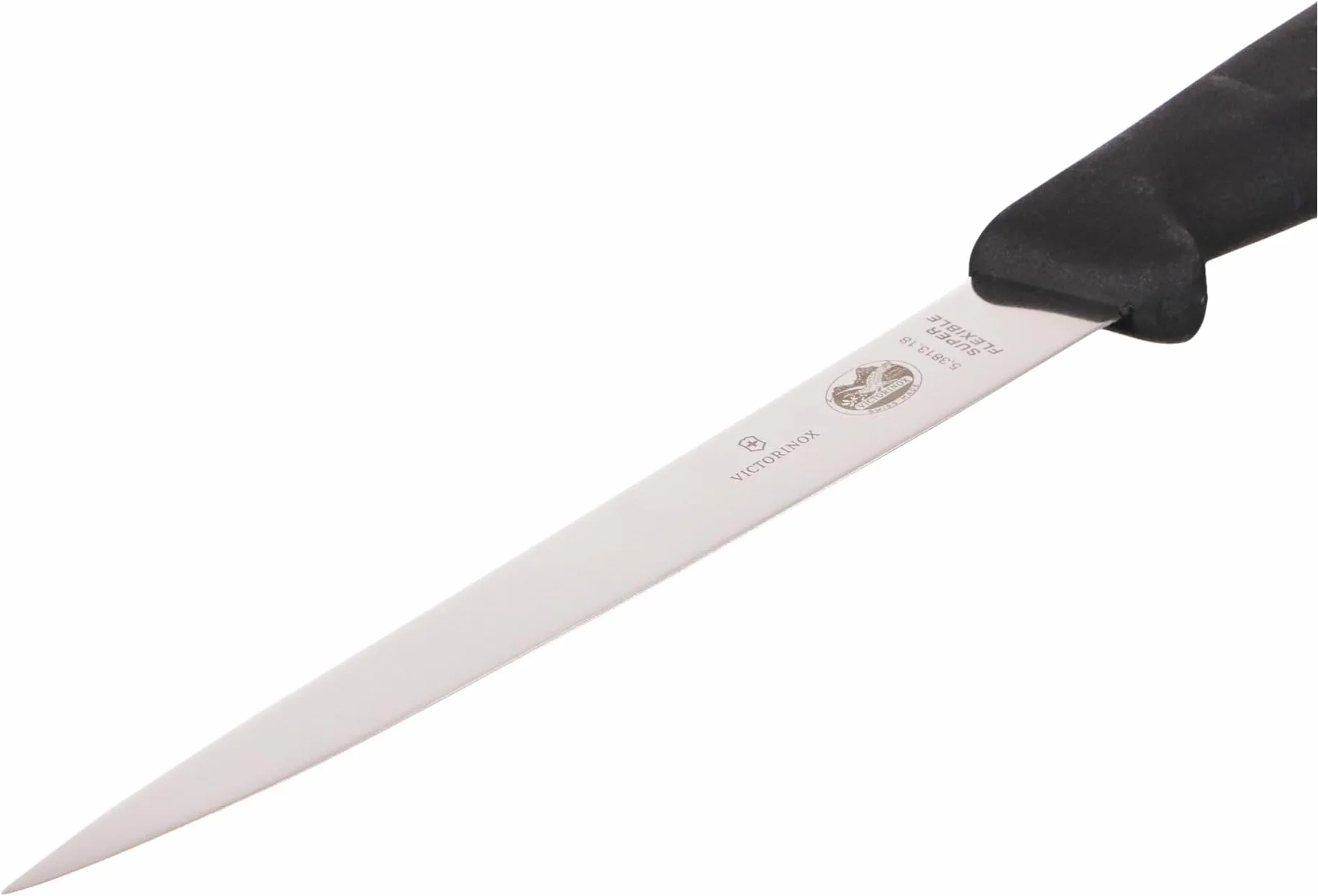 Victorinox, coltello per sfilettare il pesce Fibrox, lama flessibile da 18 cm in acciaio inox, manico antiscivolo, nero