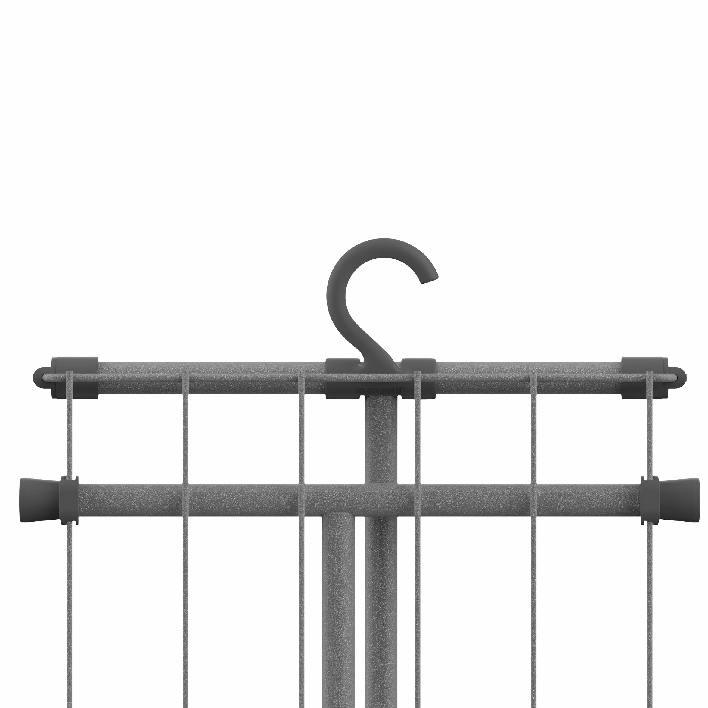 Rörets Stendibiancheria da Balcone Compact Space Grey - Modello Salvaspazio Allungabile in Alluminio e Plastica con Gancio, Piedini Antiscivolo e 5,5 m di Filo - 90 x 32 x 83 cm