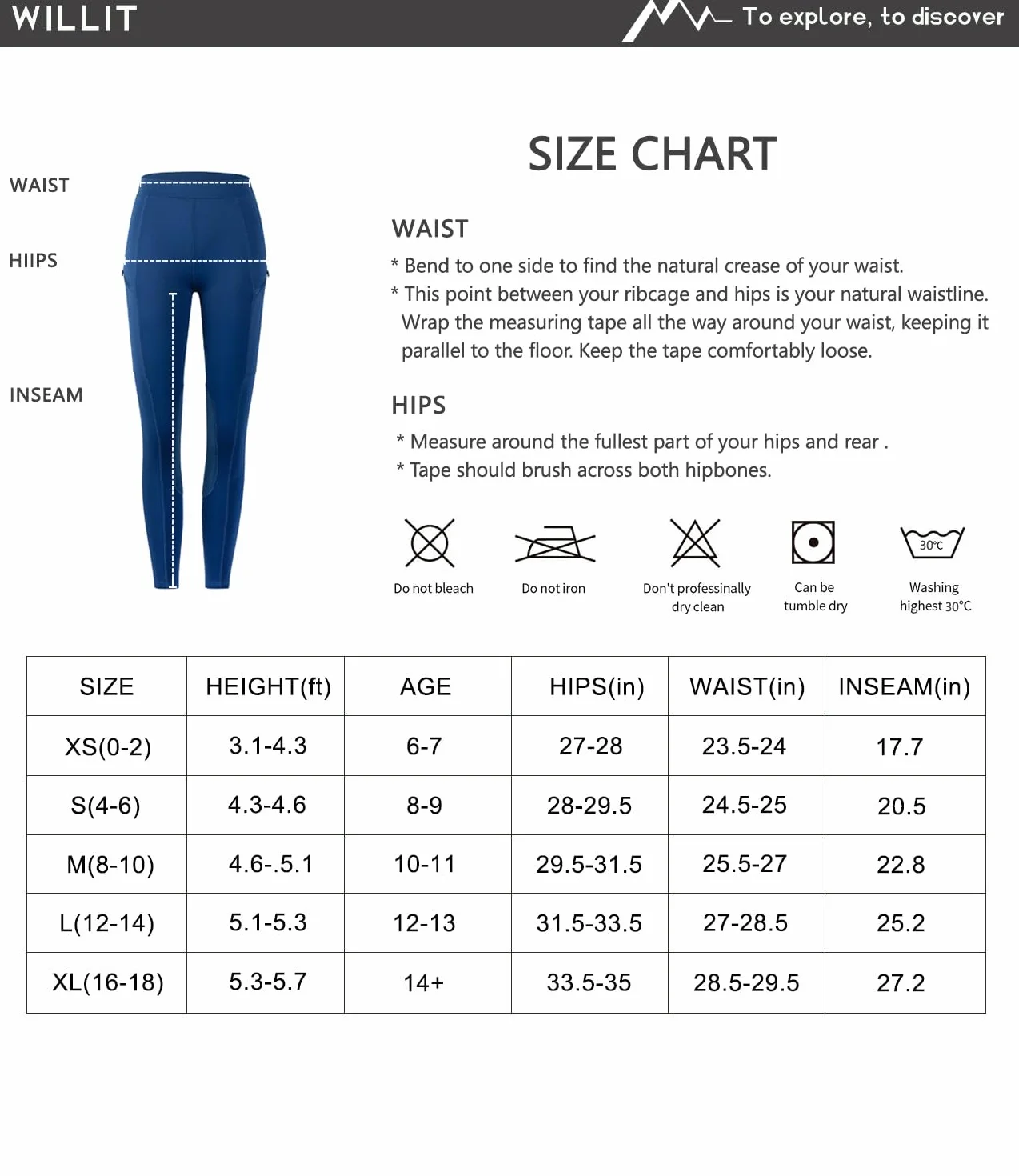 WILLIT Pantaloni da equitazione per bambini, inserti al ginocchio, estivi, traspiranti, elastici con tasche