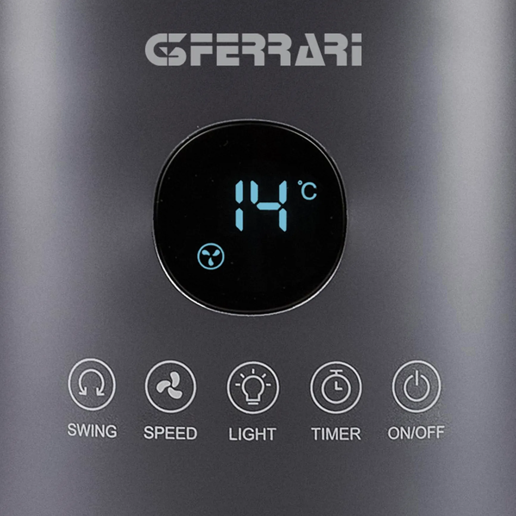 G3 Ferrari G50051 Ventilatore Senza Pale 'Wind Mastro', 50W, 3 Velocità, Rotazione Automatica, Display Temperatura, Timer, Telecomando, Silent, Grigio