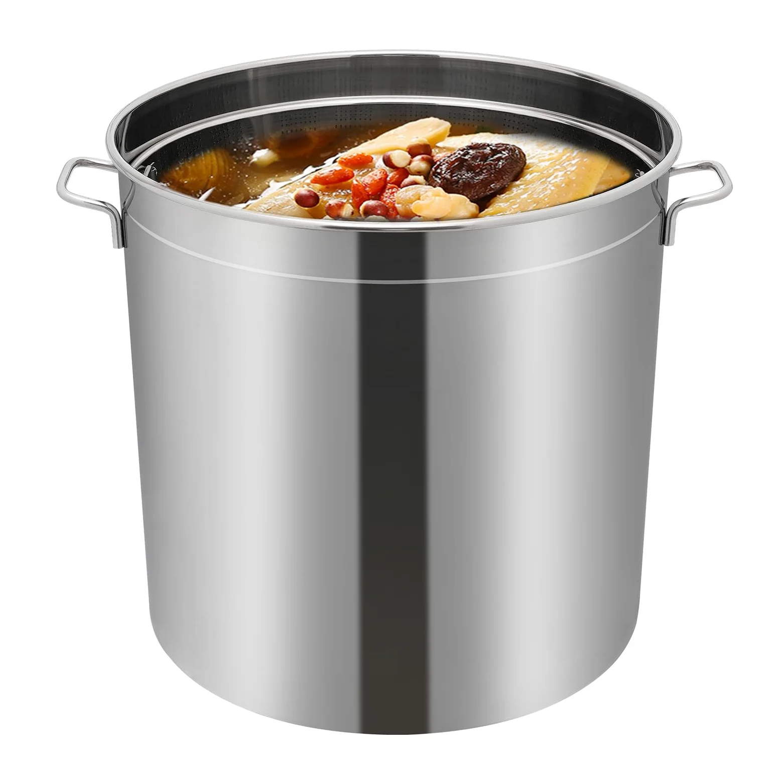 Pentola per spaghetti, in acciaio inox, per spaghetti e pasta, 50 l, in acciaio inox 201, 50 cm