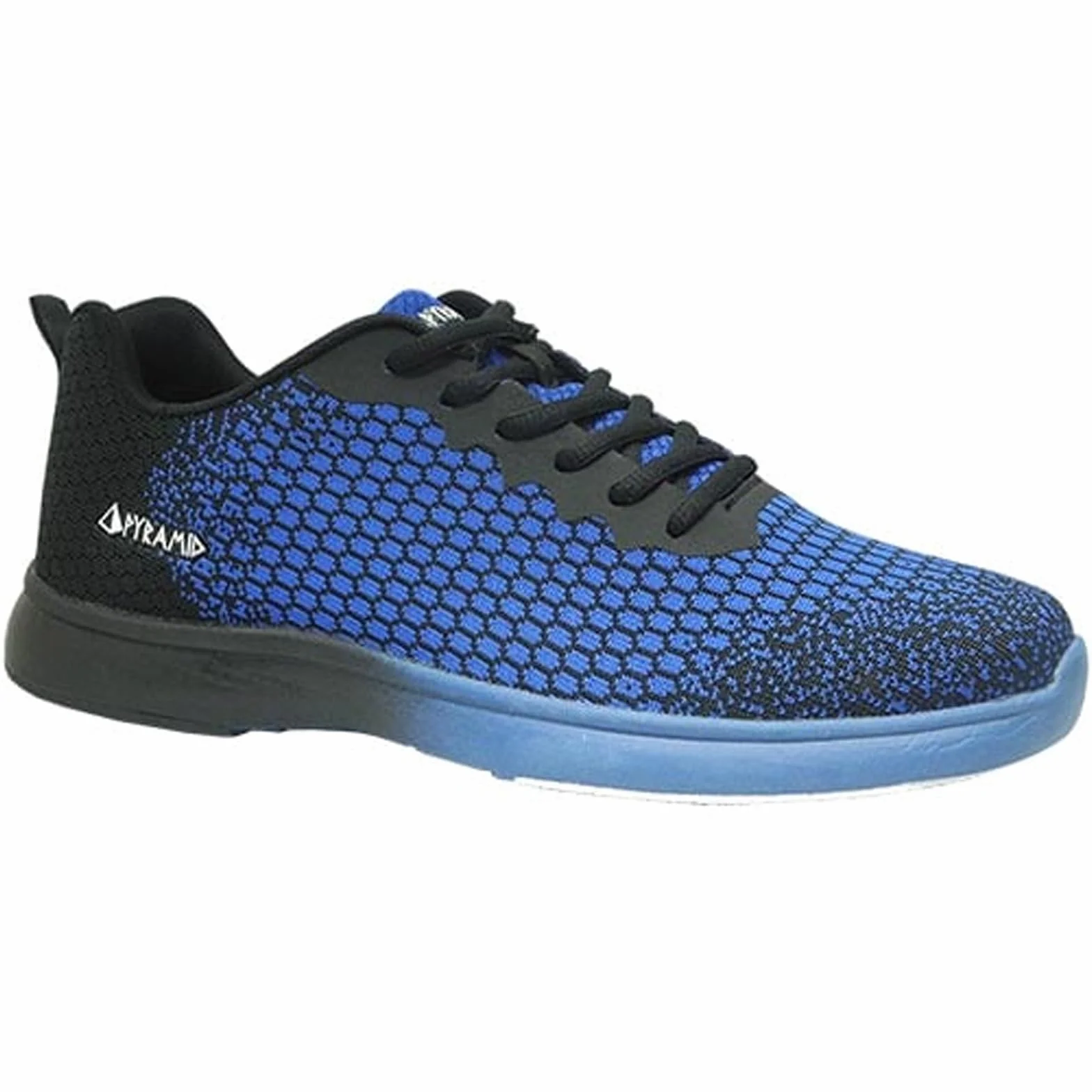 Pyramid Scarpe da Bowling da Uomo Path Lite Senza Cuciture, Nero/Blu Savoia, 42.5 EU