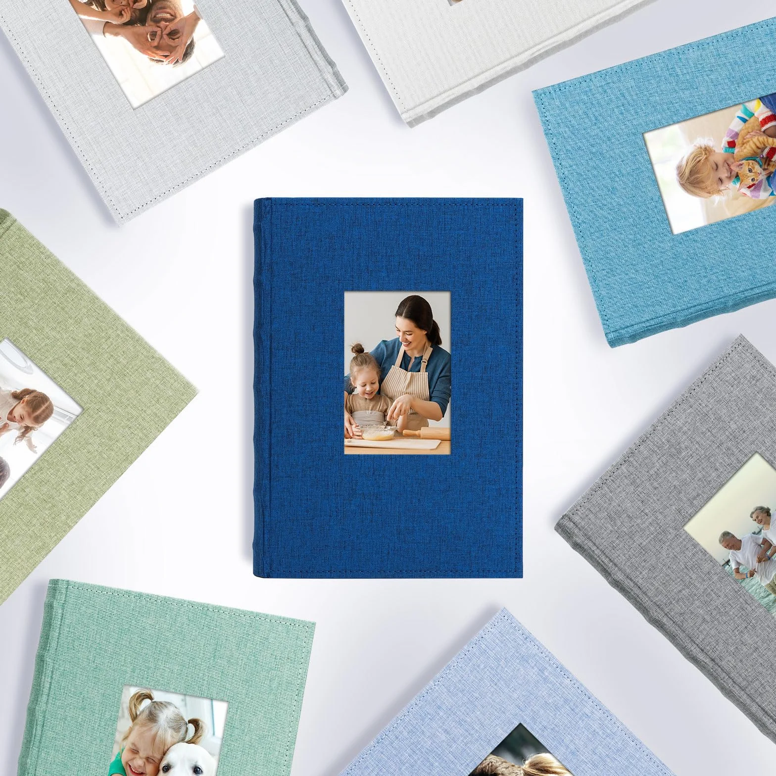 Vienrose Album Foto 10x15 cm 300 Tasche, Album Fotografico in Lino Con Copertina Cornice Grande Capacità per Matrimonio Famiglia Bambini Vacanze