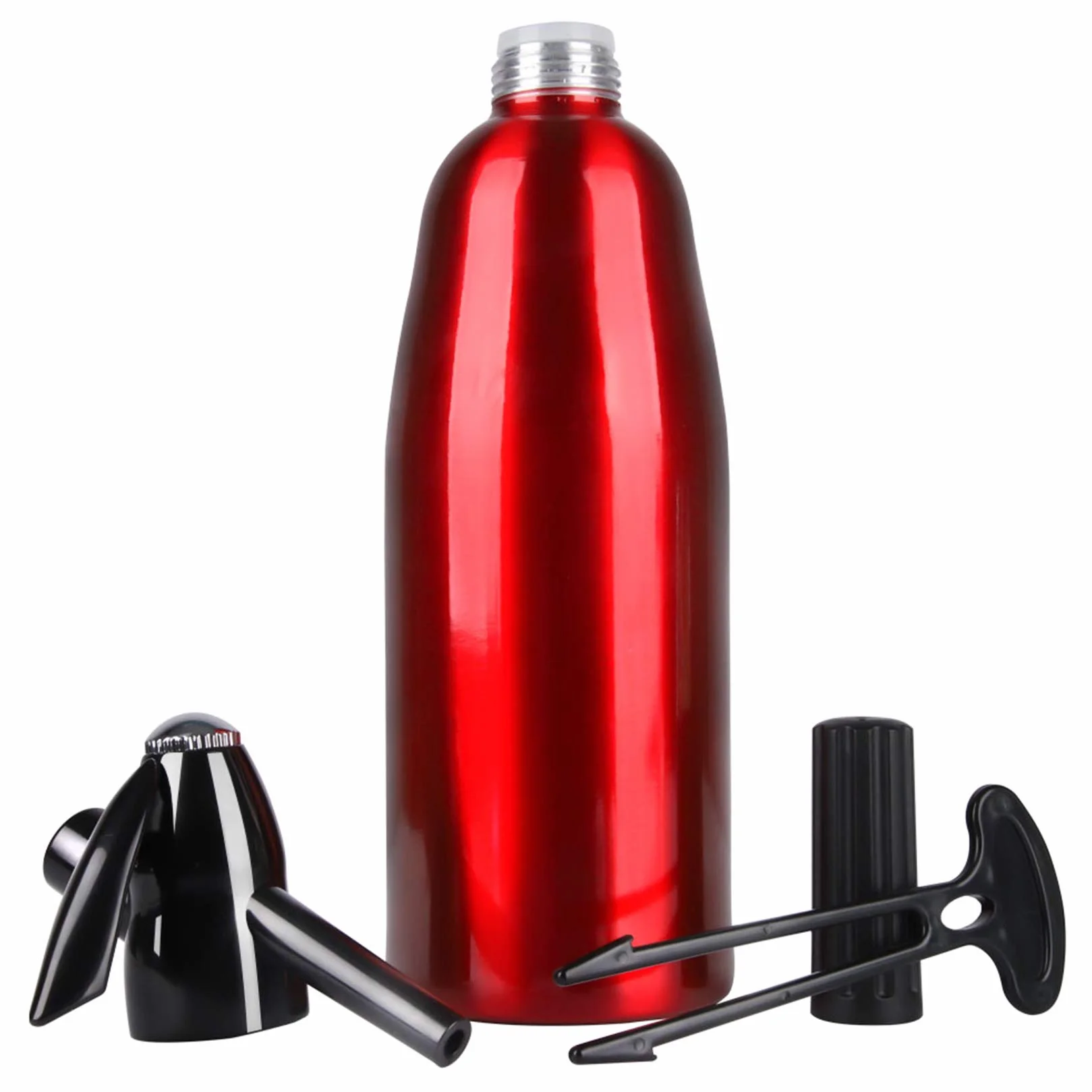 1 Litro Di Soda Sifone Bottiglia, Soda Sifone Seltz Cocktail Barista Acciaio Inossidabile, Produzione Di Soda Gassata Acqua Frizzante Per Succhi Di Bevande Cocktail (red)