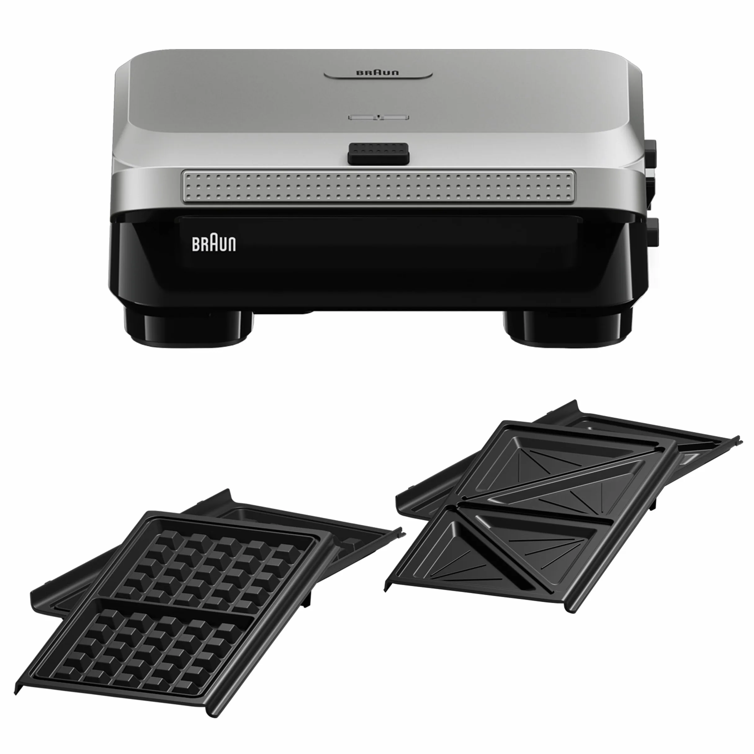Braun SnackMaker 5 SM5005, Tostapane con Piastre per Sandwich e Cialde, Waffle M