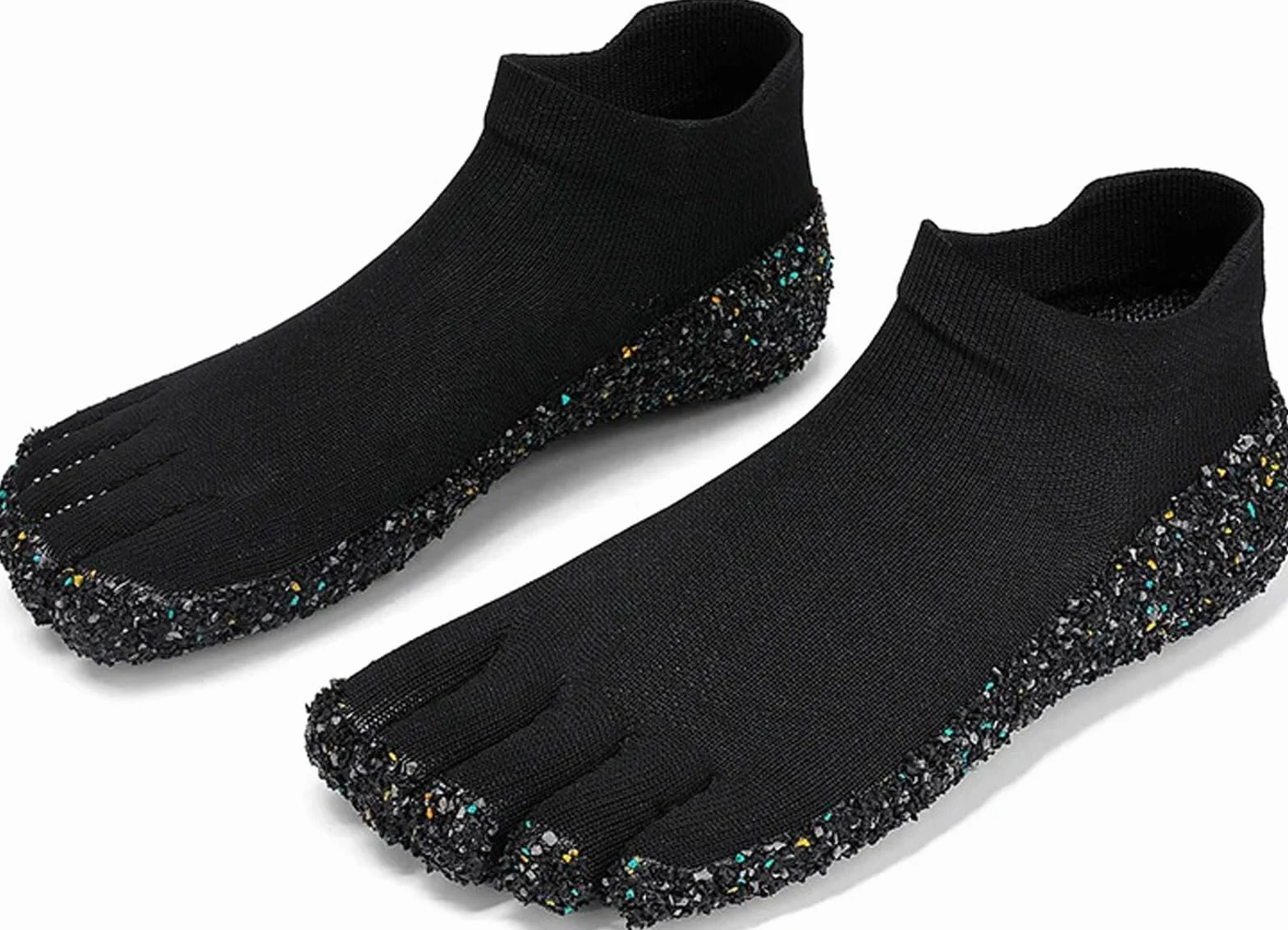 Scarpe con Punta Divisa a Cinque Dita da Corsa Yoga Fitness Nuovo Sneakers Spiaggia Black 41