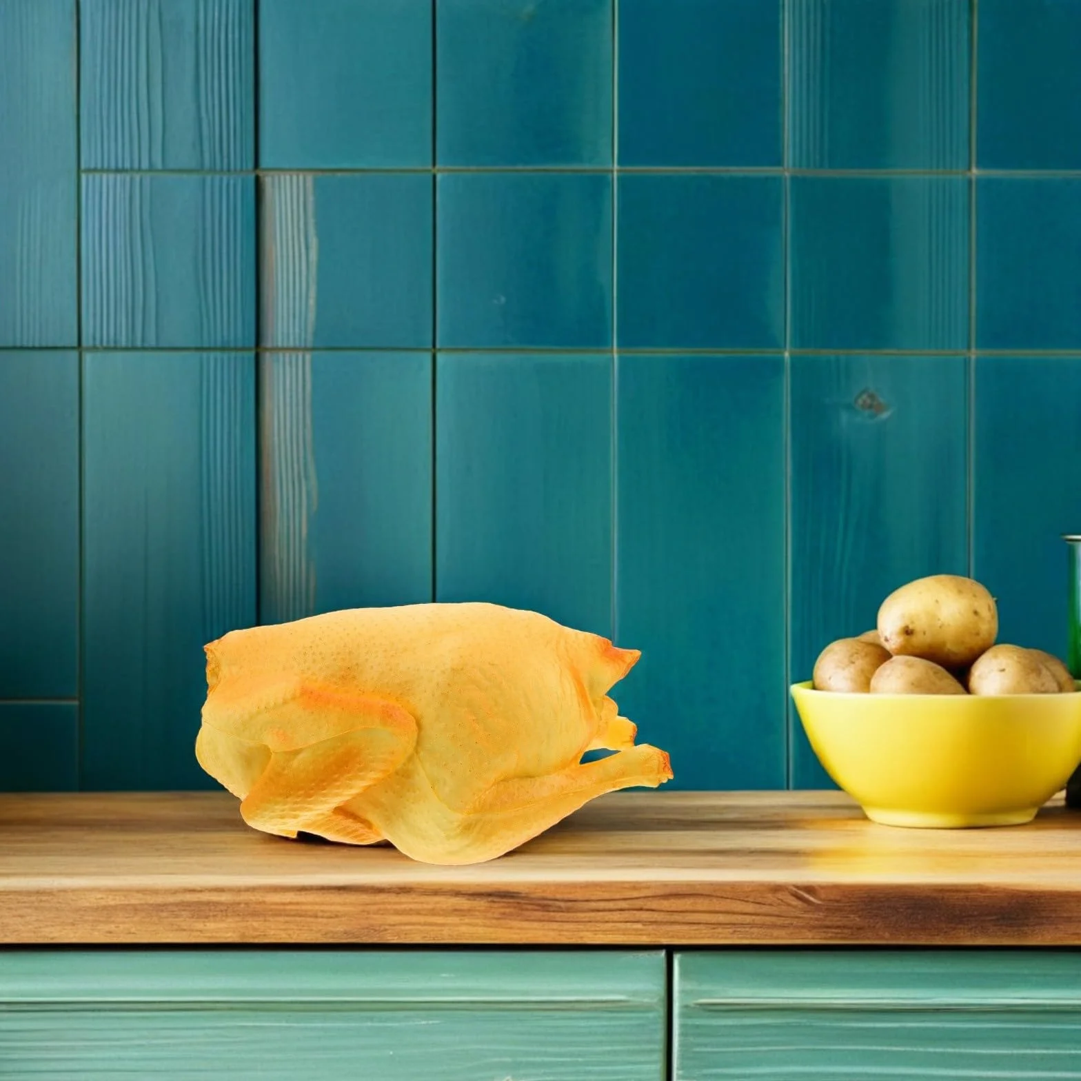 Polli cotti simulati artificiali realistici per decorazione alimentare e esposizione cucina