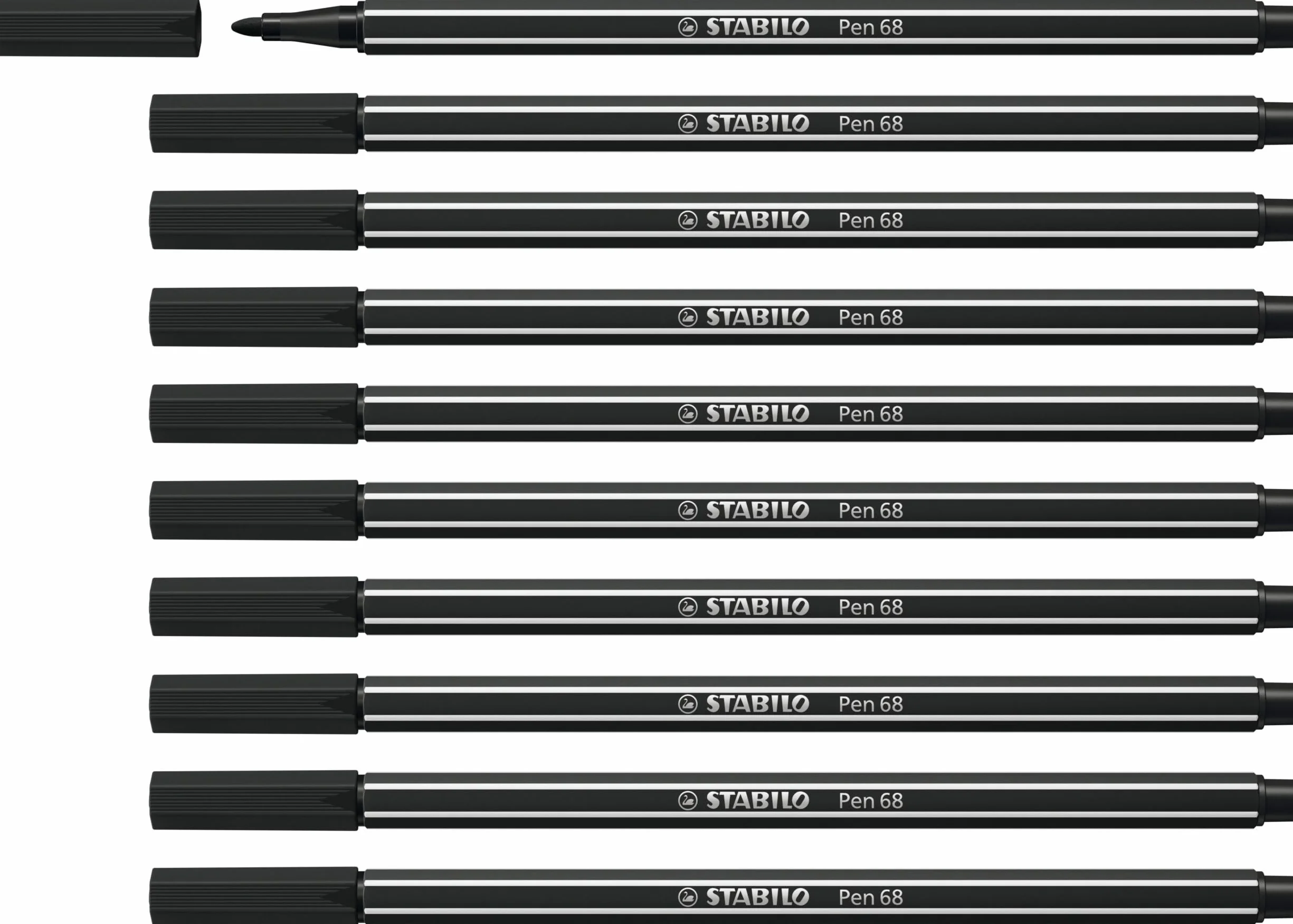 STABILO Pen 68 Pennarello Premium 10 Confezione Nero