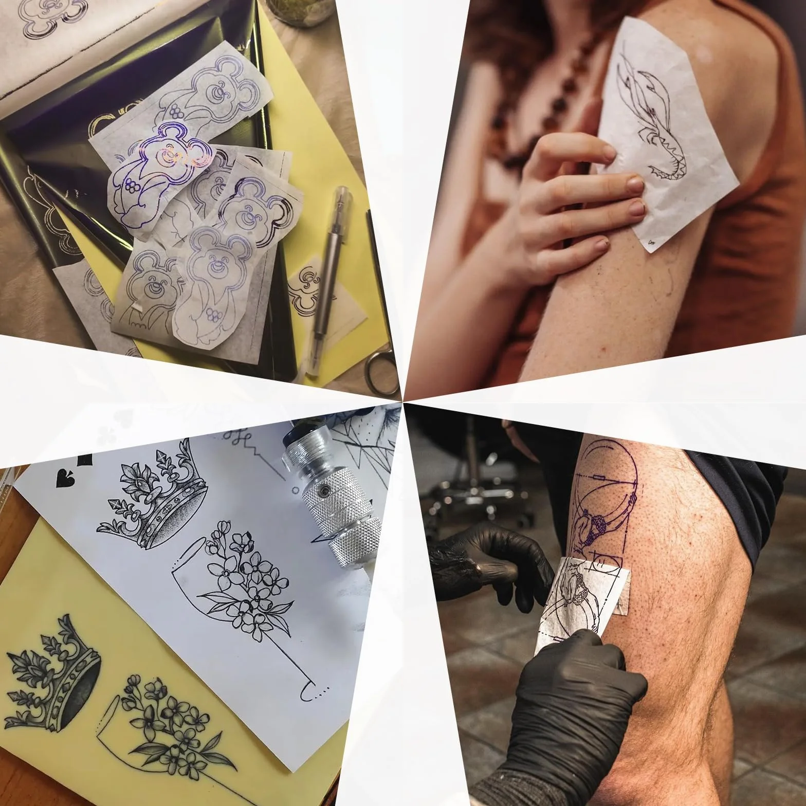 50 fogli di carta trasferibile per tatuaggi, formato A4, 4 strati, per tatuaggi professionali