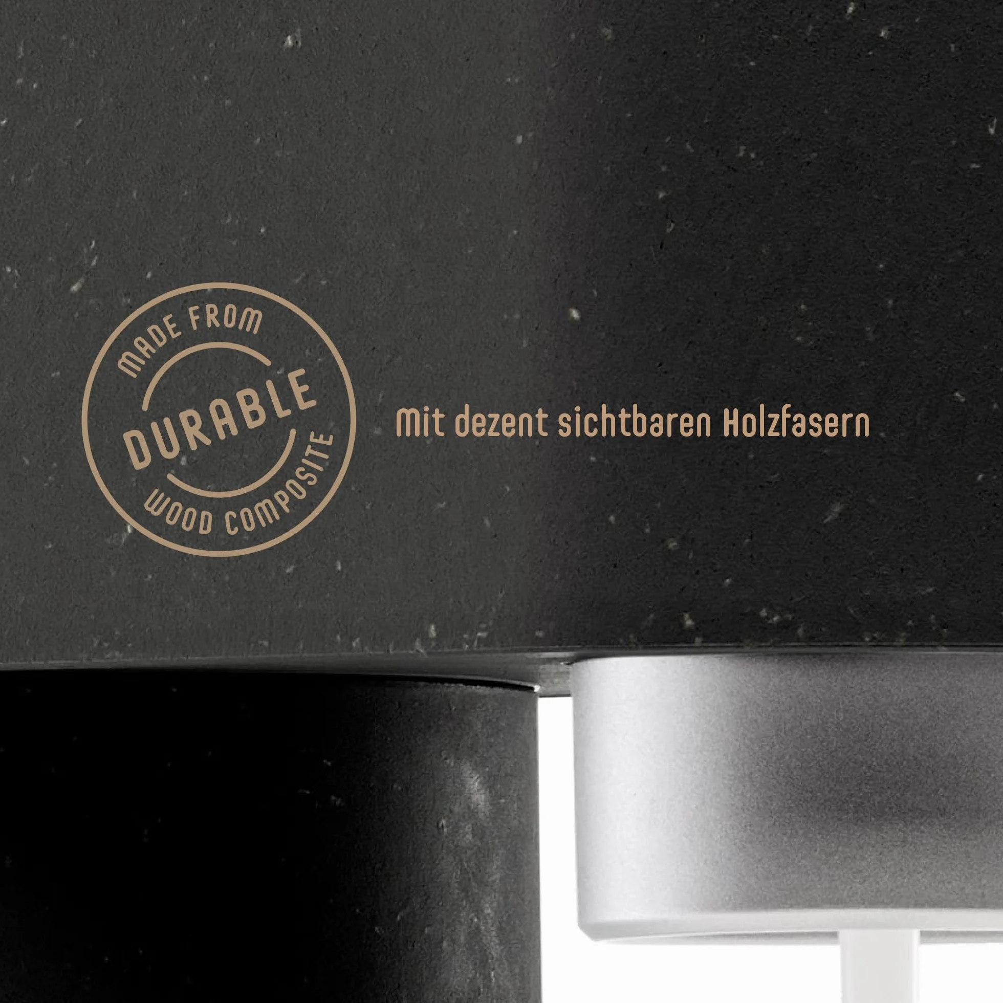Mysoda Woody Gasatore d’acqua frizzante composito legno con bottiglia PET e bombola CO2 Nero