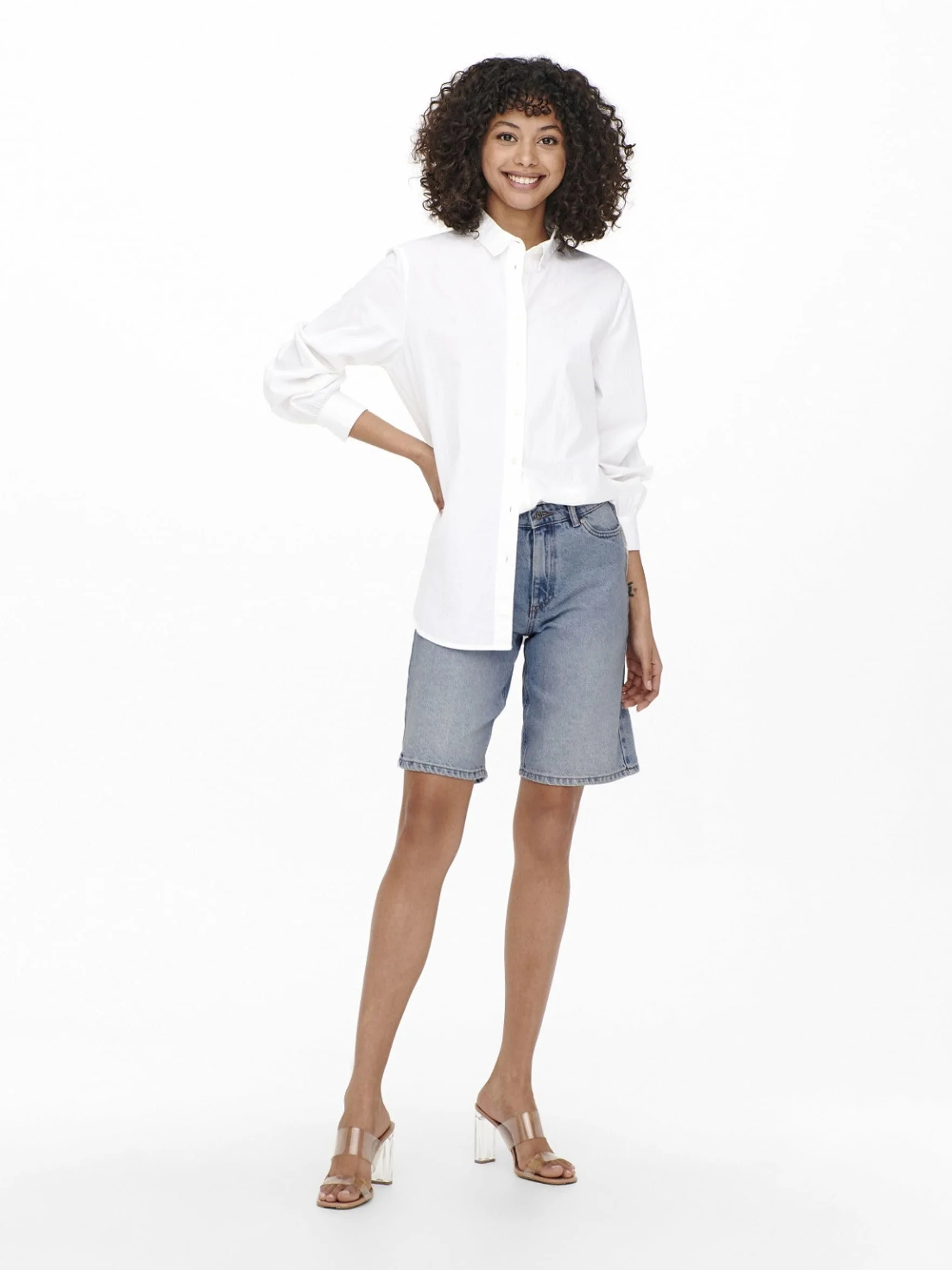 ONLY Shorts in Denim da Donna con Cinque Tasche e Zip