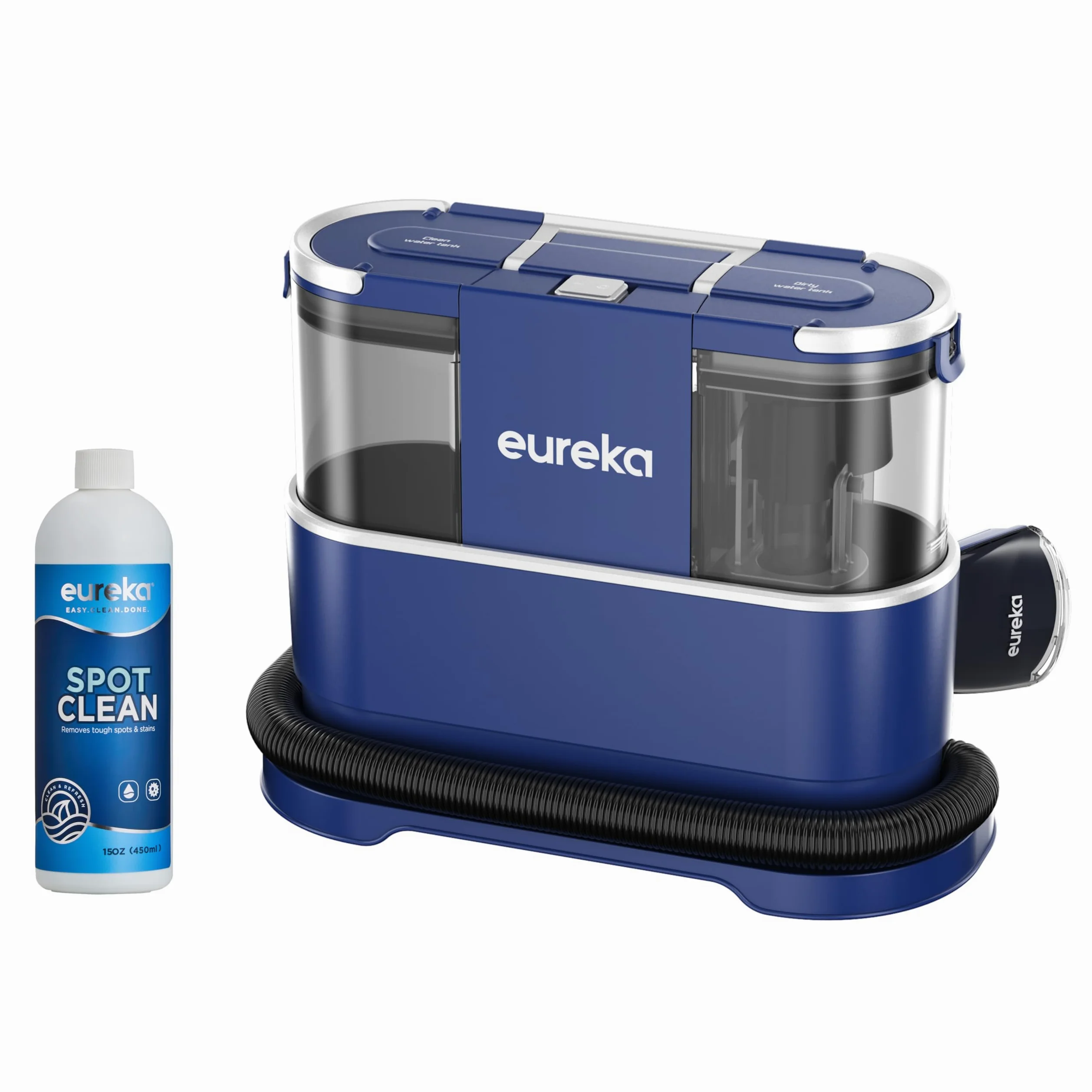 Eureka NEY100 Detergente Portatile per Moquette e Tappezzeria| Smacchiatore Multisuperficie per Moquette,Tappeti,Scale e Auto | Rimuove lo Sporco,Liquidi e le Macchie | Serbatoio d'acqua da 1,5 Litri