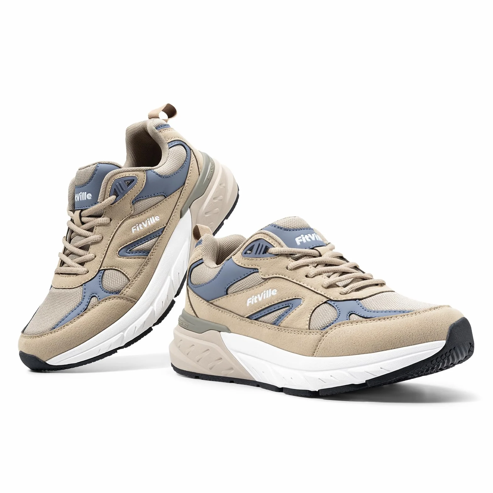 FitVille Extra Large Scarpe Sportive Uomo Sneakers Running Piedi Larghi Antiscivolo Traspiranti Jogging Camminare