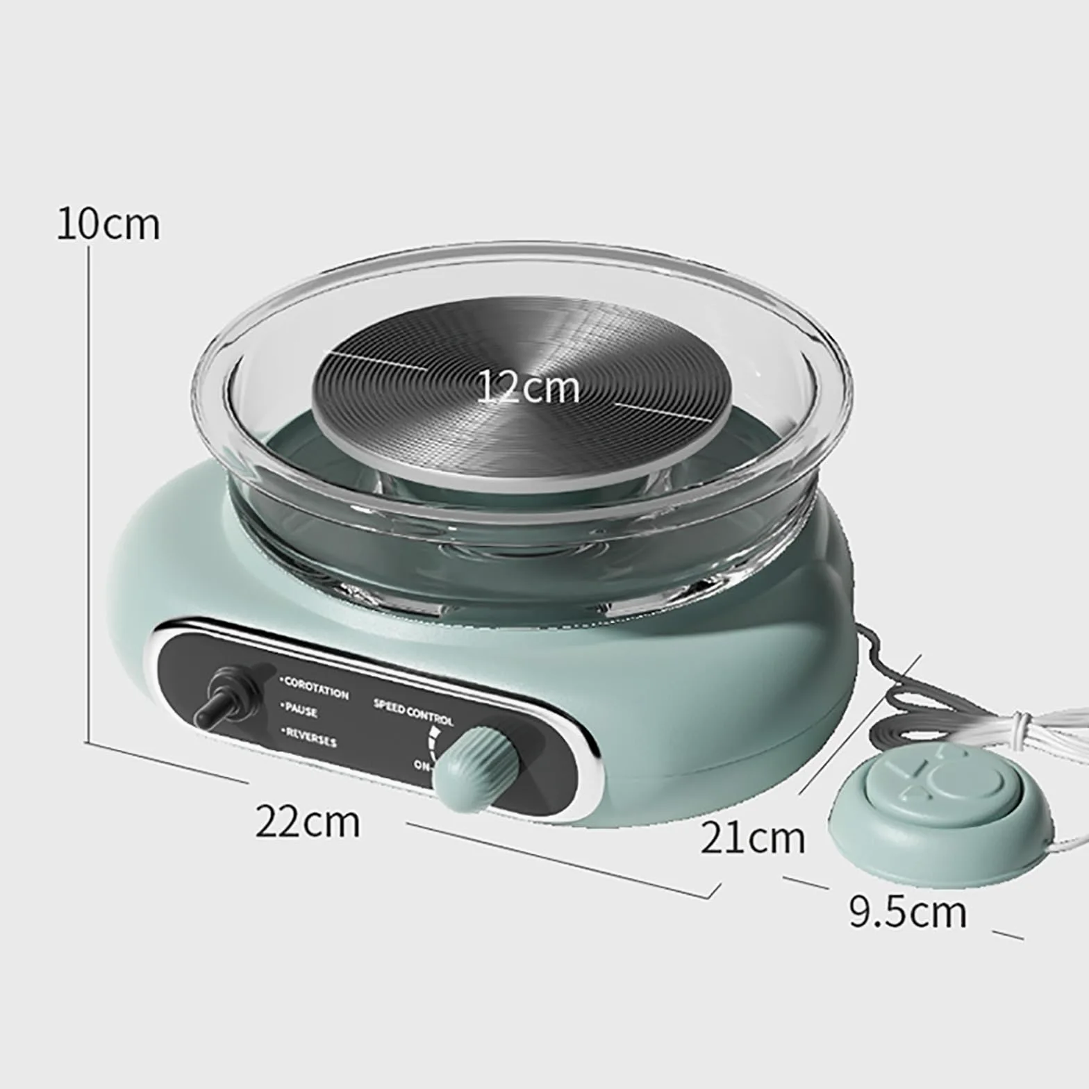 Macchina Ceramica Elettrica per la Creazione di Ceramiche, Multifunzione con velocità Regolabile e Rotazione avanti/Indietro, Ideale per Artisti e Hobbisti (Matcha Green)