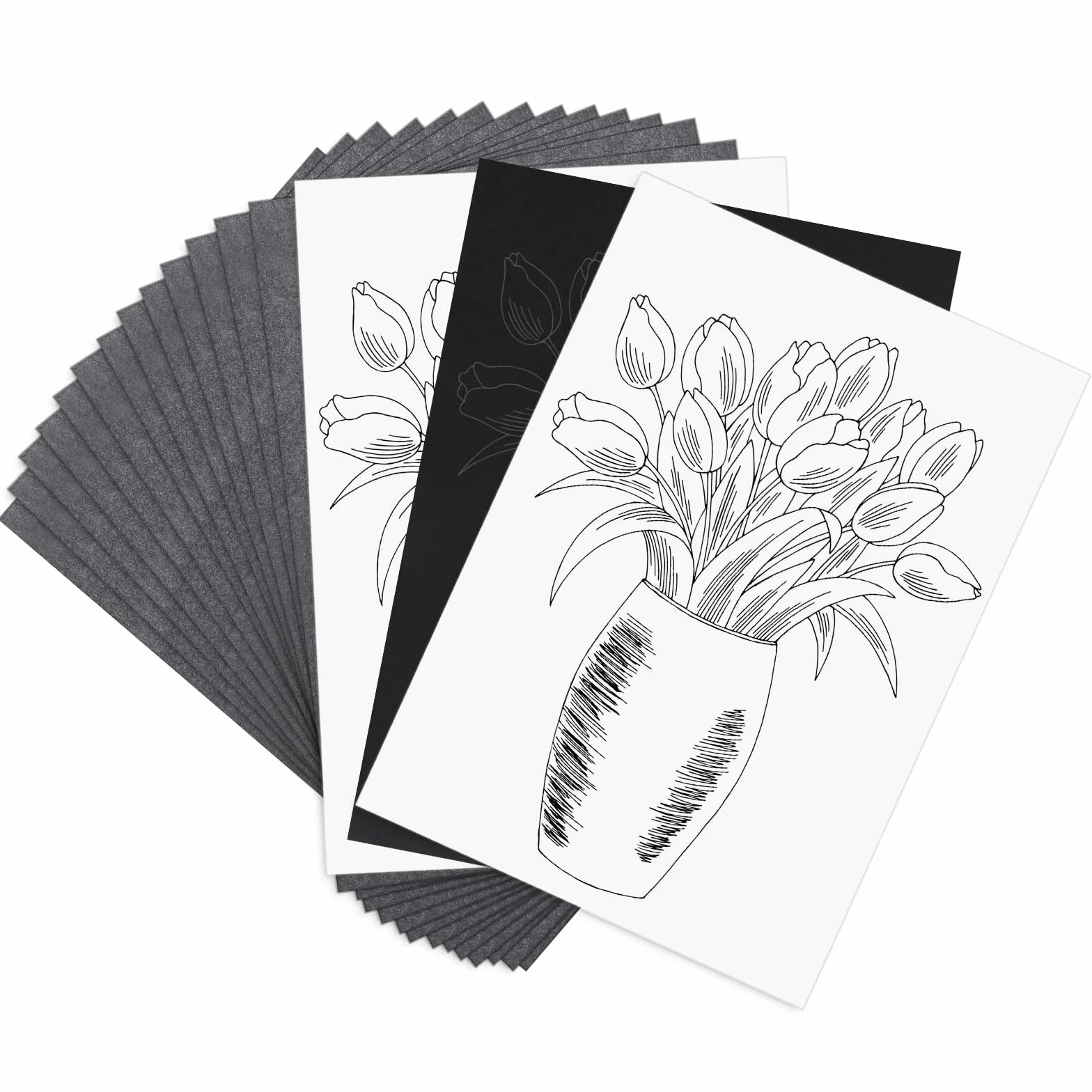 100 fogli trasferibili neri, carta carbone A4, carta carbone per disegno, carta copiativa per disegni, carta trasferibile su tessuto, 21 x 29,7 cm