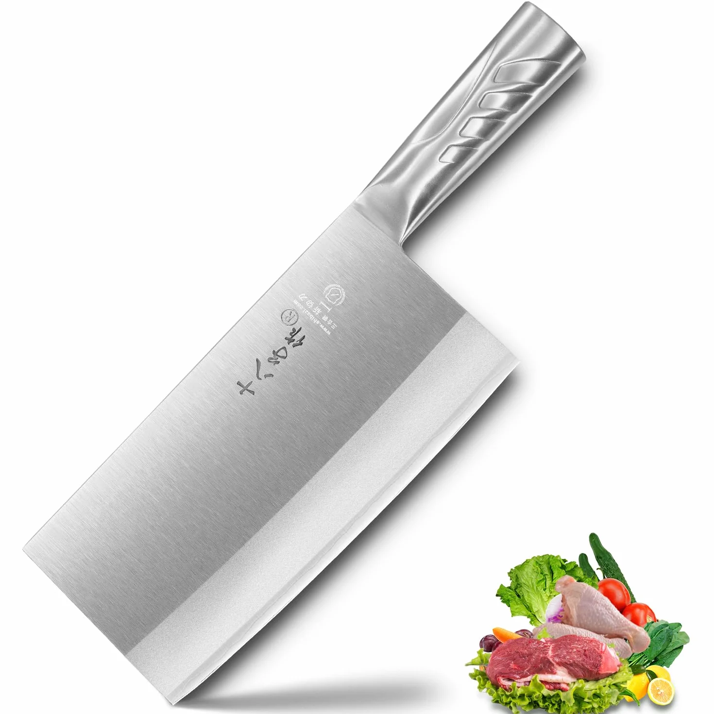 SHI BA ZI ZUO Coltello da cucina 8 pollici Versatile mannaia da macellaio Coltello tritatutto per affettare carne tritare ossa per la cucina domestica e il ristorante