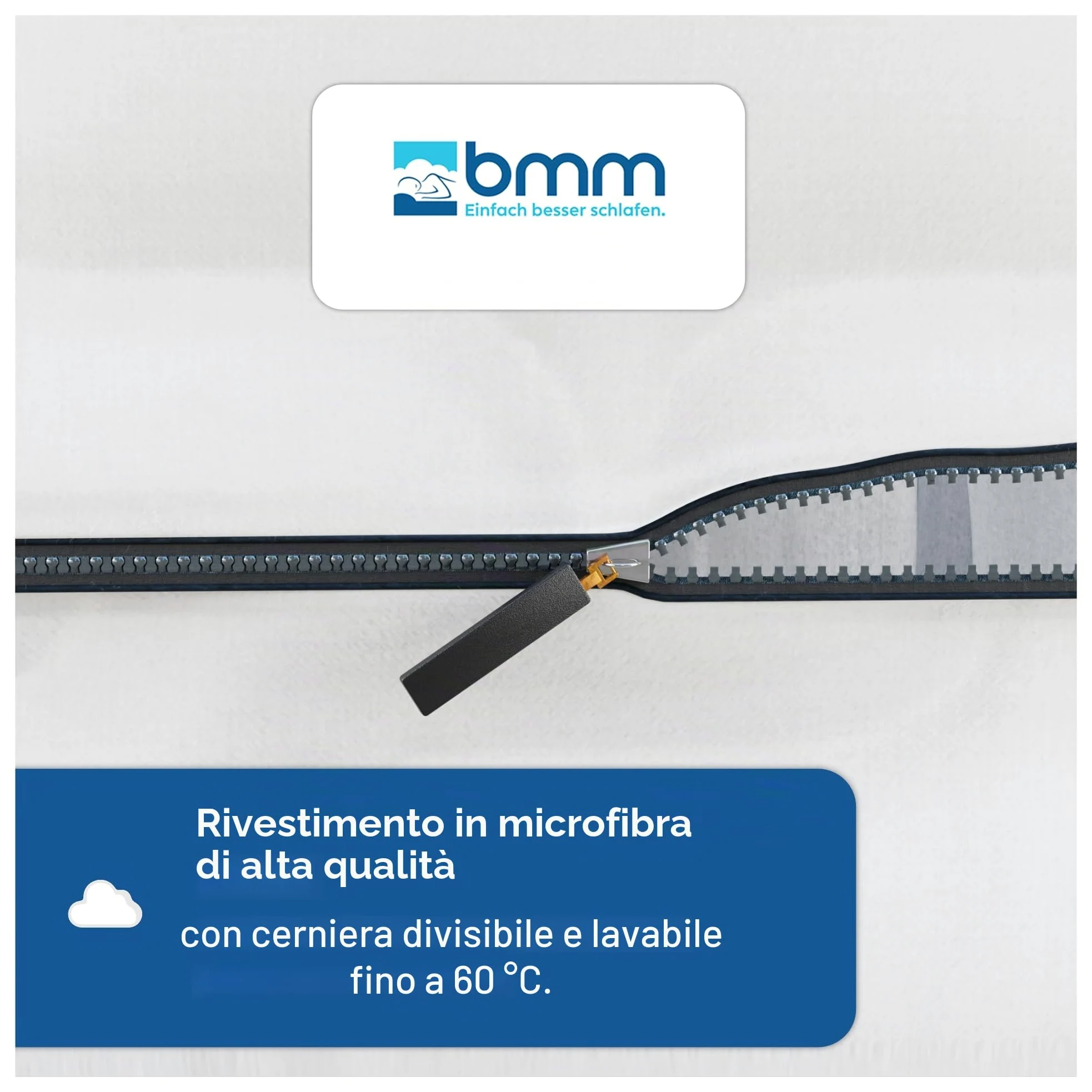 BMM Materasso Ortho Medic 160x200 cm con molle insacchettate, grado di rigidità H4 extra rigido/certificato Öko-Tex/materasso ergonomico a 7 zone, altezza 21 cm/Sviluppo prodotti in Germania