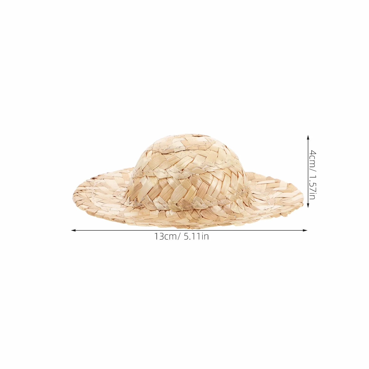COHEALI Cappello di Paglia Accessorio Adorabile in Paglia Mini Fatto a Mano Facile da Trasportare per Bambole e Peluche Anatra per Feste e Progetti Fai da Te