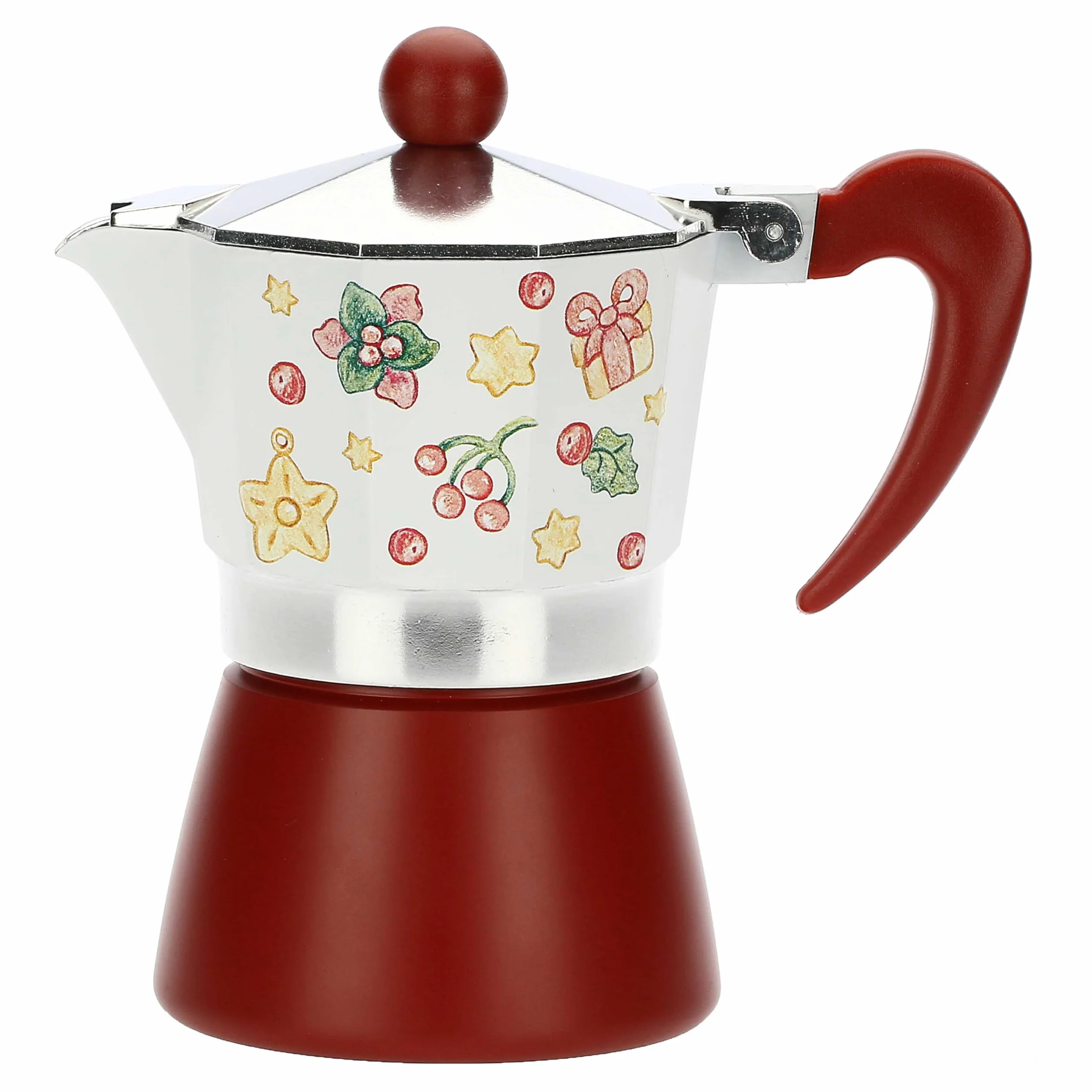 THUN, Set Caffettiera e Barattolo Porta Caffè in Vetro Borosilicato e Tappo in Acacia, Collezione Sorprese di Natale, Idea Regalo per Natale, Caffettiera Ø 15,6 cm h, Barattolo 400 ml, Ø 8,9 cm