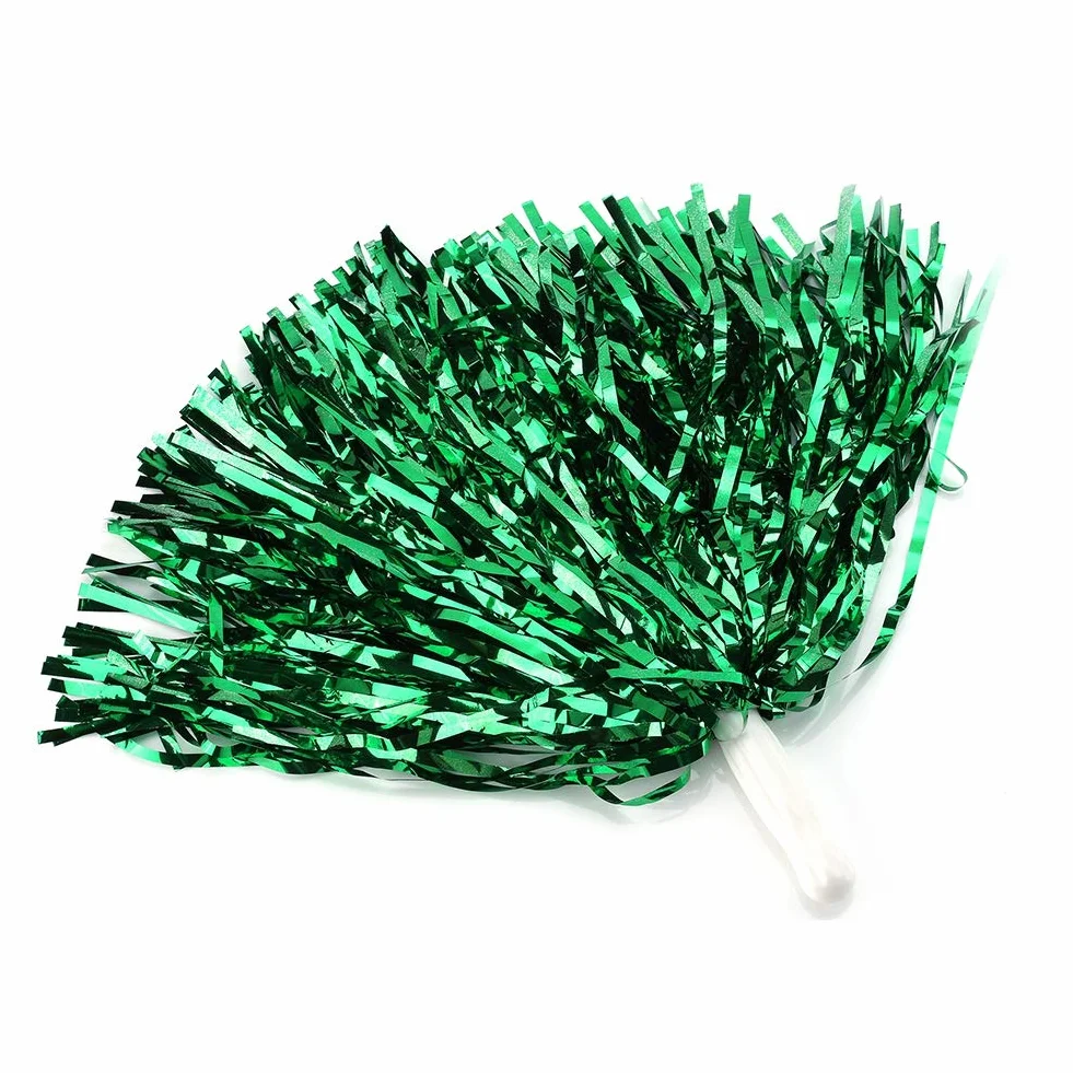 PON PON da Cheerleader Accessori da Ballo per Feste Pompon Sportivi 7 Colori 6 Pezzi (Verde)