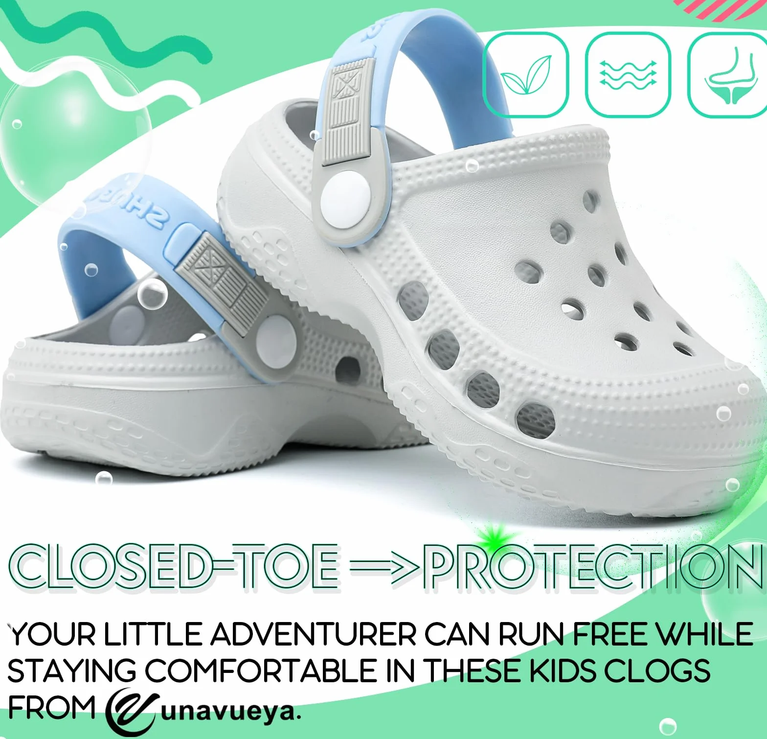 Zoccoli e Sabot Unisex-Bambini e Ragazzi Ciabatte Piscina Antiscivolo per Ragazze 21-32 EU