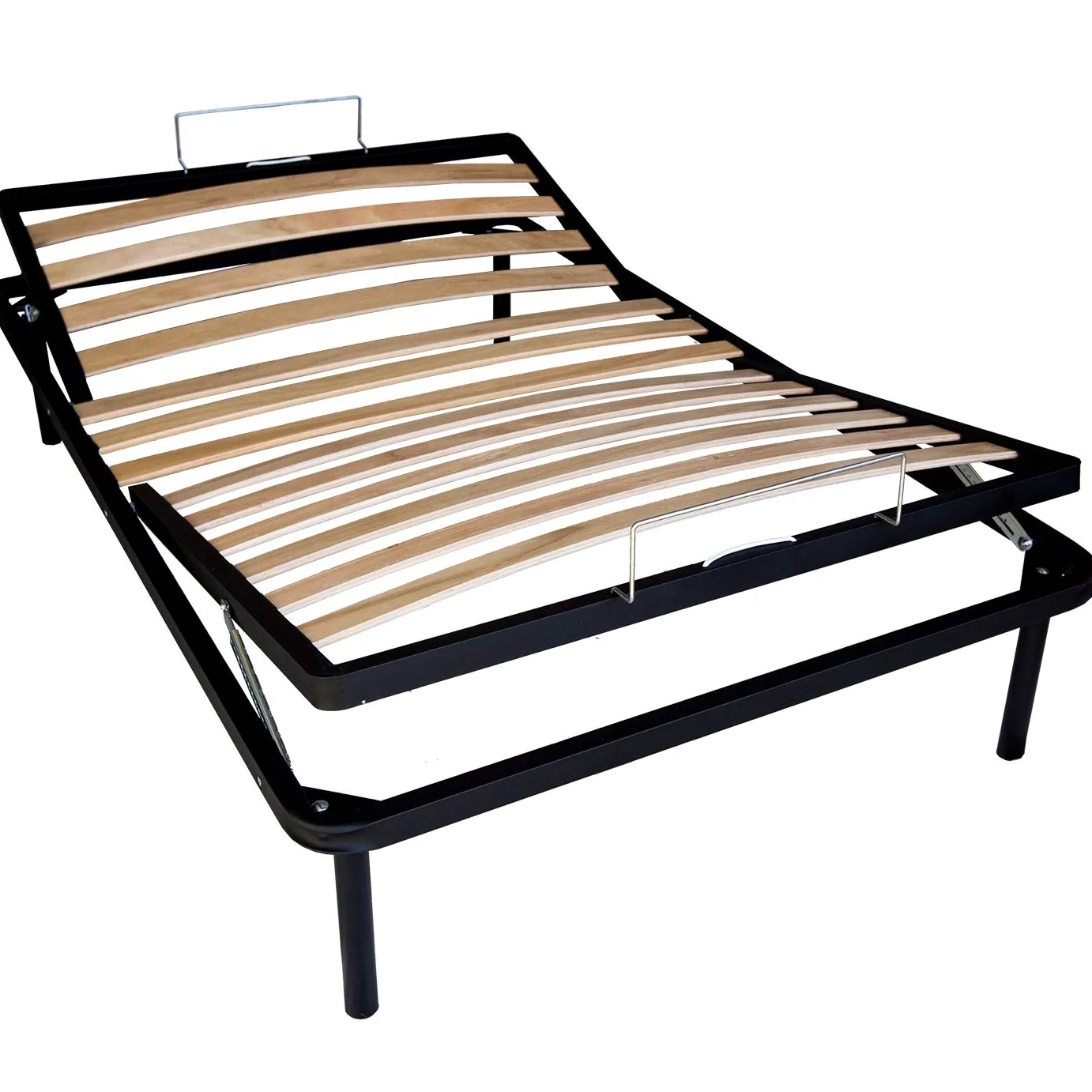DOLCI SOGNI Rete Una Piazza e Mezza con Alzatesta e Alzapiedi, Reclinazione Manuale, Indipendente, Struttura Letto 120X190 in Ferro,
