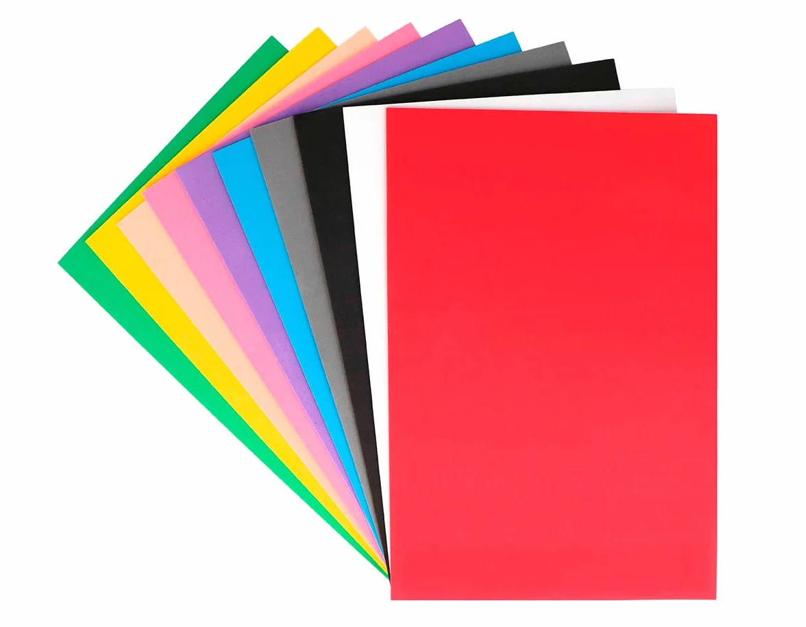 INNSPIRO Set 10 fogli gomma EVA assortita colori 20 x 30 cm x 2 mm