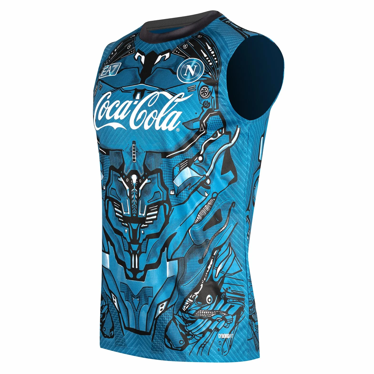 SSC Napoli Smanicato Training Ea7 Canottiera Unisex Adulto Pacco da 3