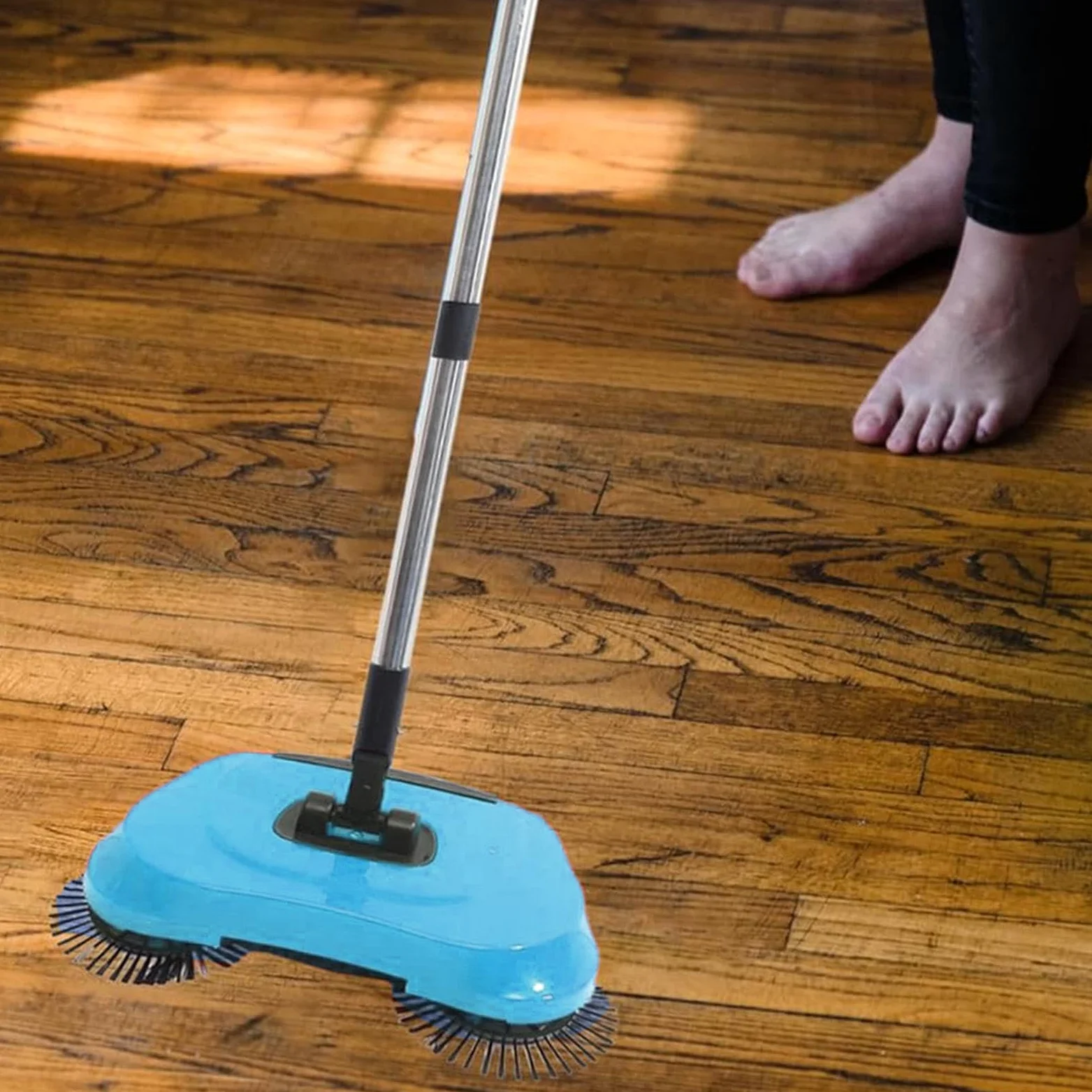 Spazzatrice per tappeti a spinta manuale, Spazzatrice per pavimenti in moquette | Spazzatrice non elettrica,Strumenti per la pulizia dei pavimenti, spazzatrice con manico regolabile per