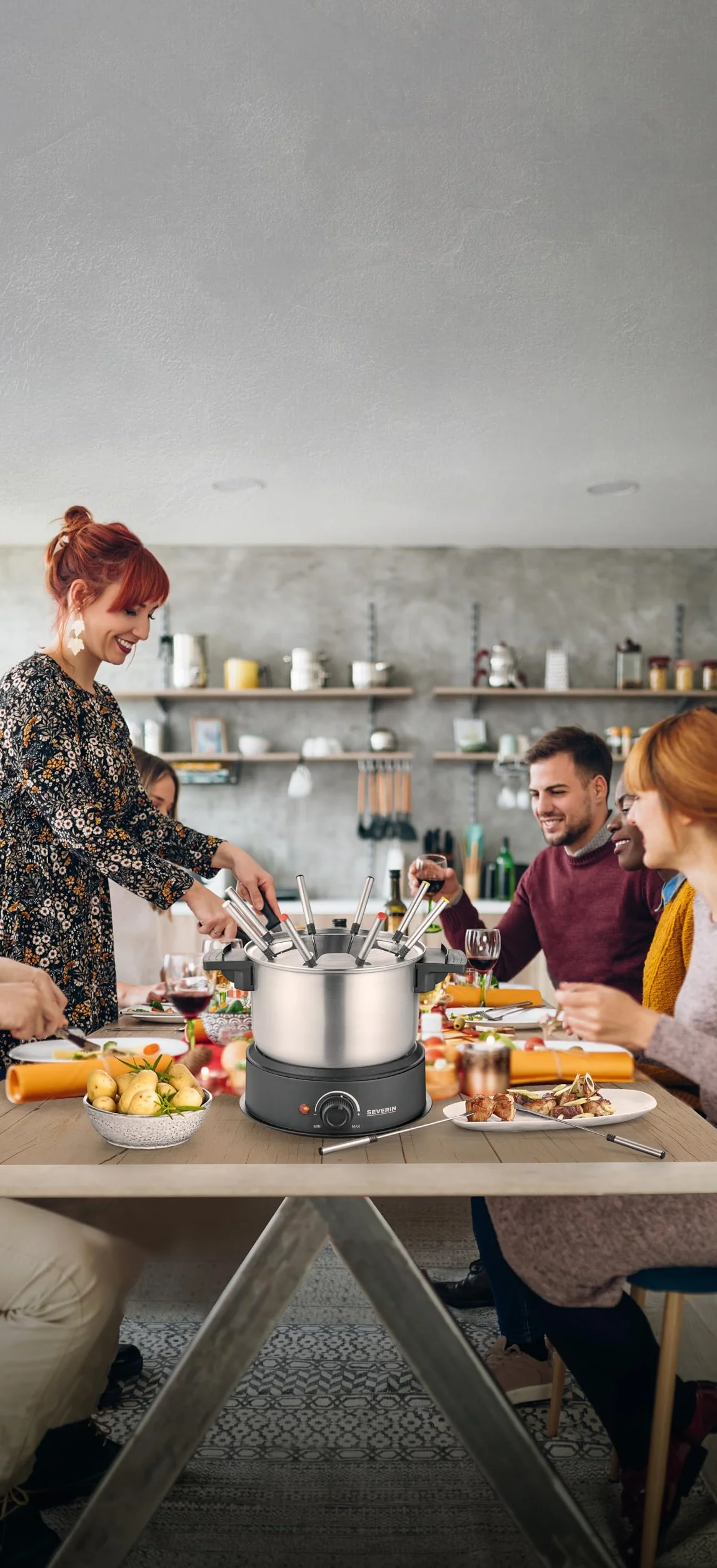 SEVERIN Fonduta Elettrico 1500W 1,4L Inox FO 2470