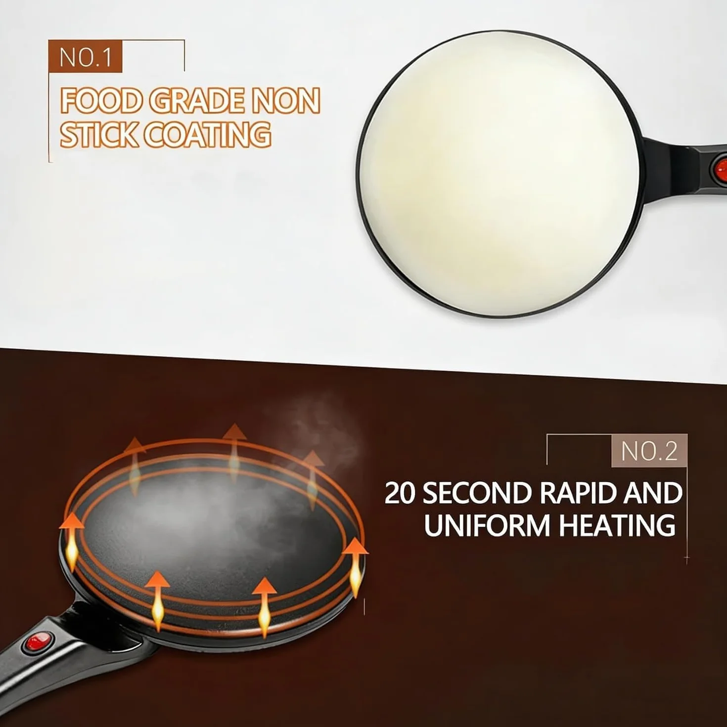 Instant 8" Electric Crepe Maker Nonstick Auto Temperature Control for Roti Tortillas Blintz Breakfast