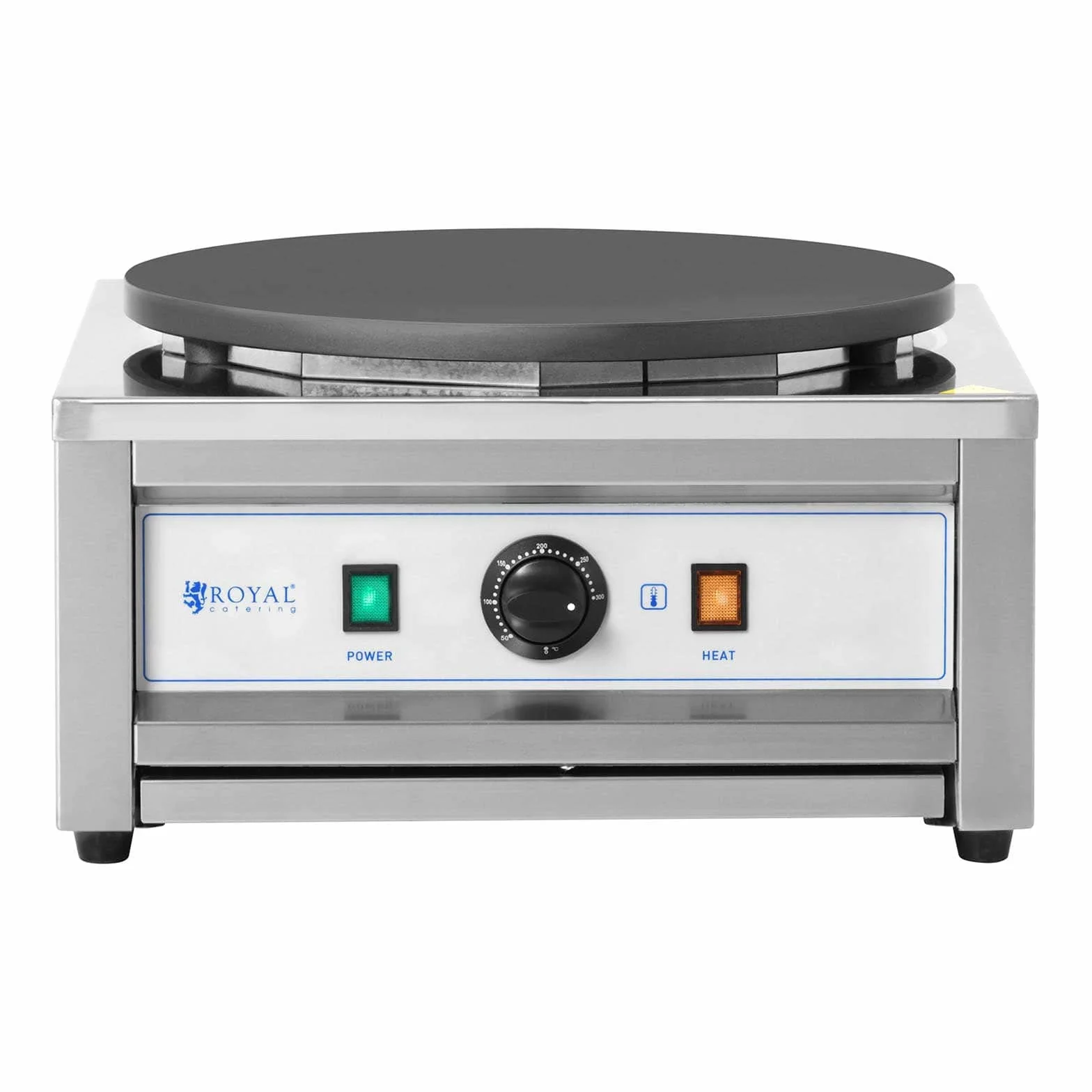 Royal Catering Crepiera Elettrica Con Piastra Macchina Per Cialde RC-CMS01 Acciaio inossidabile 0-300 °C 3000 W