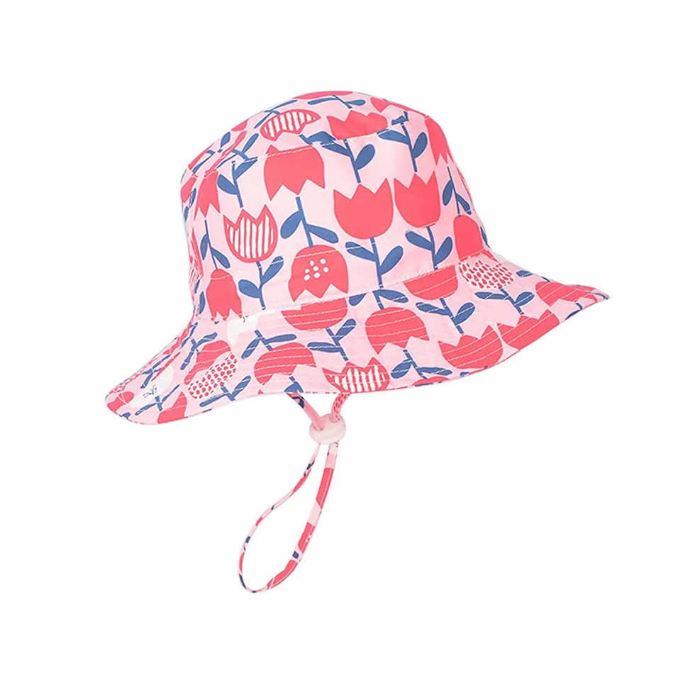 LACOFIA Cappello da Sole Bambini Protezione Solare Neonato Berretto Spiaggia Tesa Larga Cinturino Regolabile