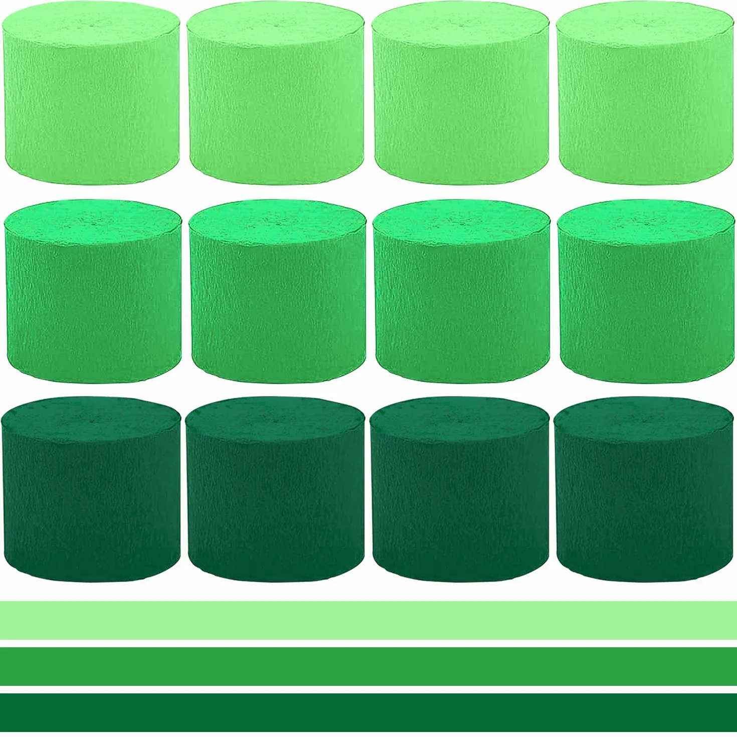 Carta Crespa Verde Colorata 25 m x 4.5 cm Decorazioni per Appendere 12 Rotoli Multicolore Feste