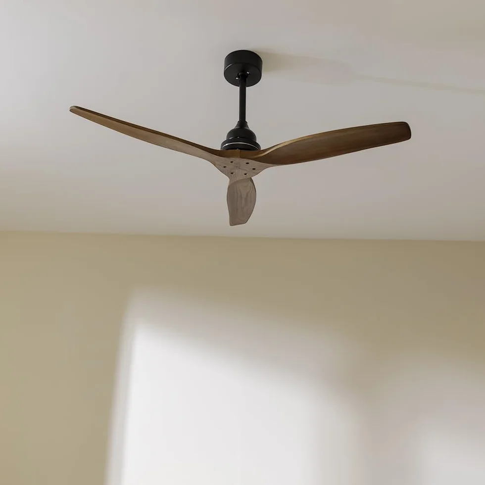 Cecotec Ventilatore da Soffitto EnergySilence Aero 590. 70 W, diametro da 52", telecomando a distanza, programmabile, 3 velocità. (Nero/Noce)