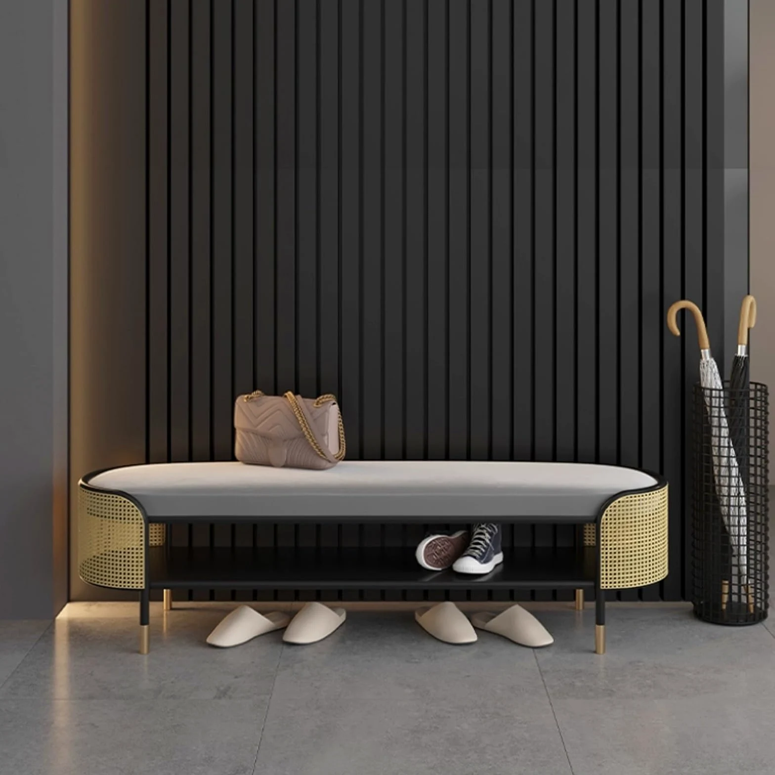 Panca scarpiera camera da letto con seduta, al coperto soggiorni Imbottito scarpiera, moderno bagno panca porta scarpe, scarpiera corridoi con imbottita seduta, panca salvaspazio ingresso.