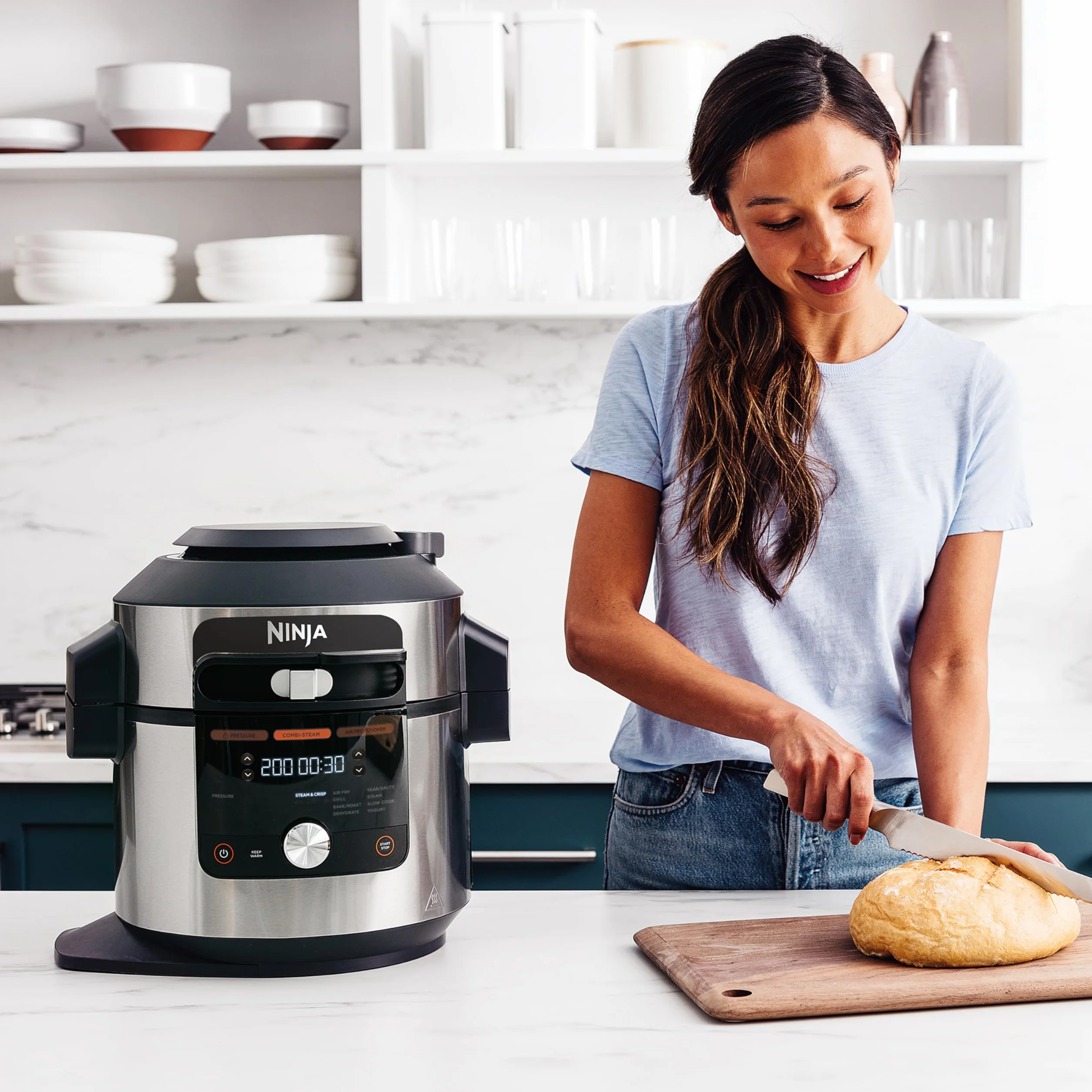 Ninja Foodi MAX Multicooker 7.5L Coperchio SmartLid 12 Funzioni Acciaio Inox OL650EU