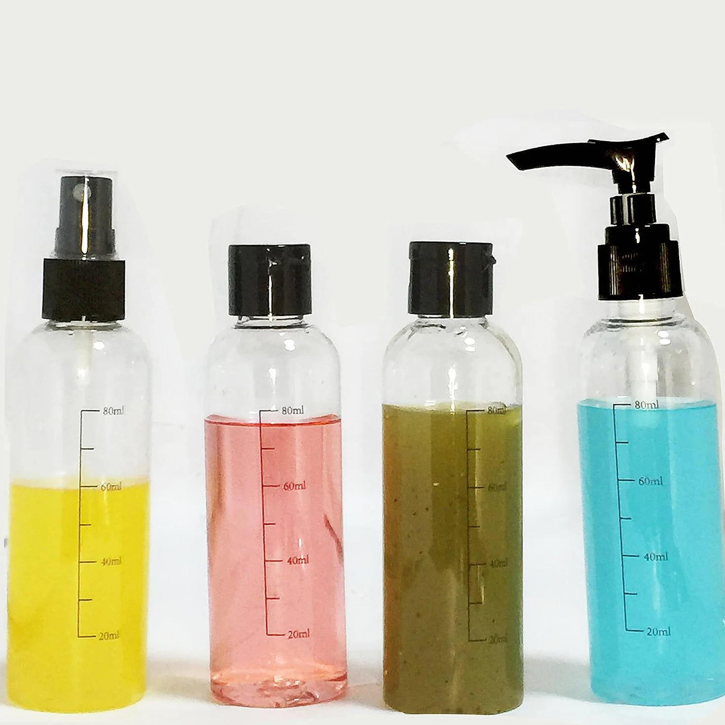 Borsa da Toilette Trasparente Beauty Case Viaggio 8 PCS Contenitori Liquidi Cosmetici 100ml flaconi aereo