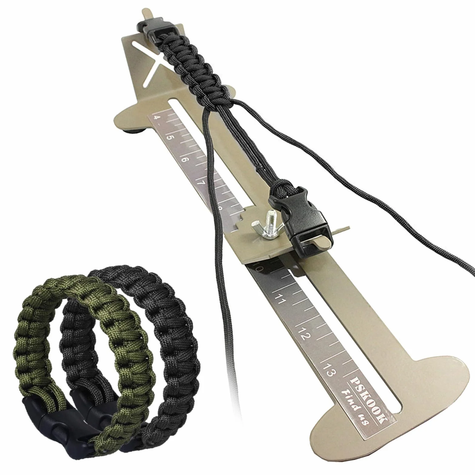 Paracord Blet Jig Kit Paracord Tool Tessitura DIY Maker 4-33 Pollici Antiscivolo Arancione