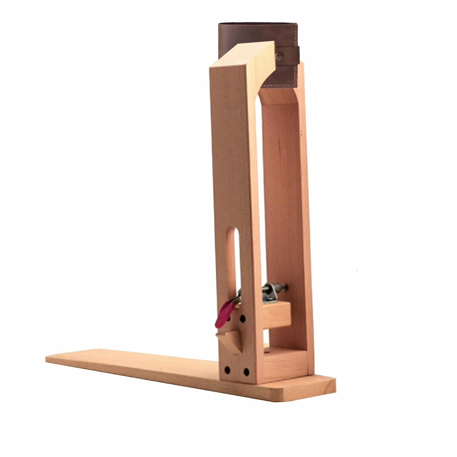 Dirfuny Poni da cucito in pelle legno di faggio pieghevole scrivania artigianale