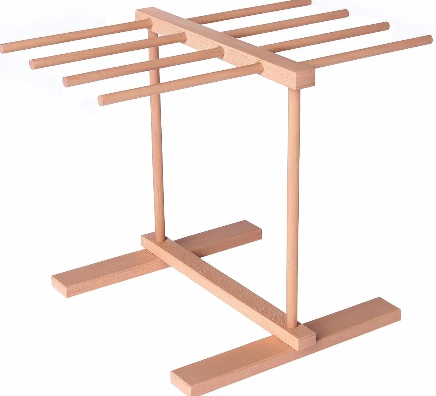 Asciugatrice per pasta in legno, supporto per pasta in legno con 8 rimovibili, asciugacapelli riutilizzabile per pasta