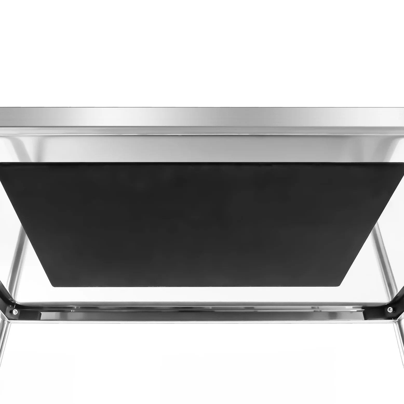 Royal Catering RCSW 3A Carrello Portavivande Carrello di Servizio Carrello Cucina (3 Ripiani, Capacità di Carico 150 kg, Distanza tra i Vassoi 28,3 cm, Protezione Anti-Urto) Acciaio Inox