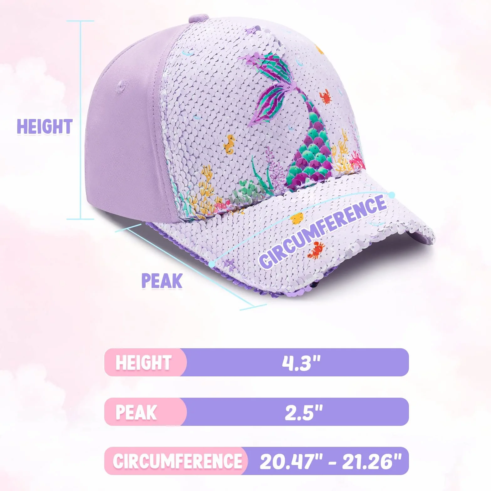 WAWSAM Berretto da Baseball per Ragazze Berretto da Camionista per Bambini in Cotone Berretto con Snapback
