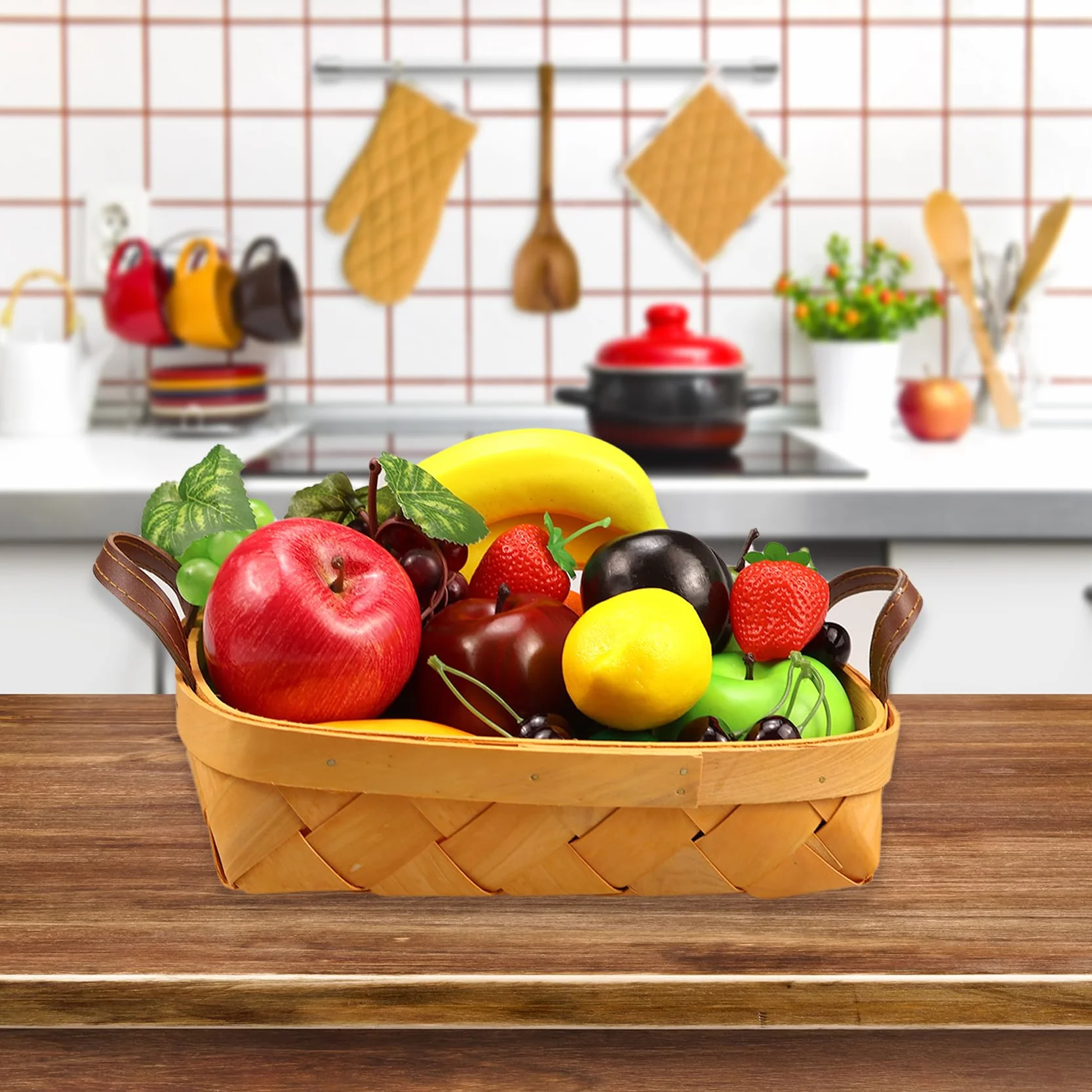 Frutta Finta Realistica 20 Pezzi Decorazione Mela Banana Cucina Feste Casa