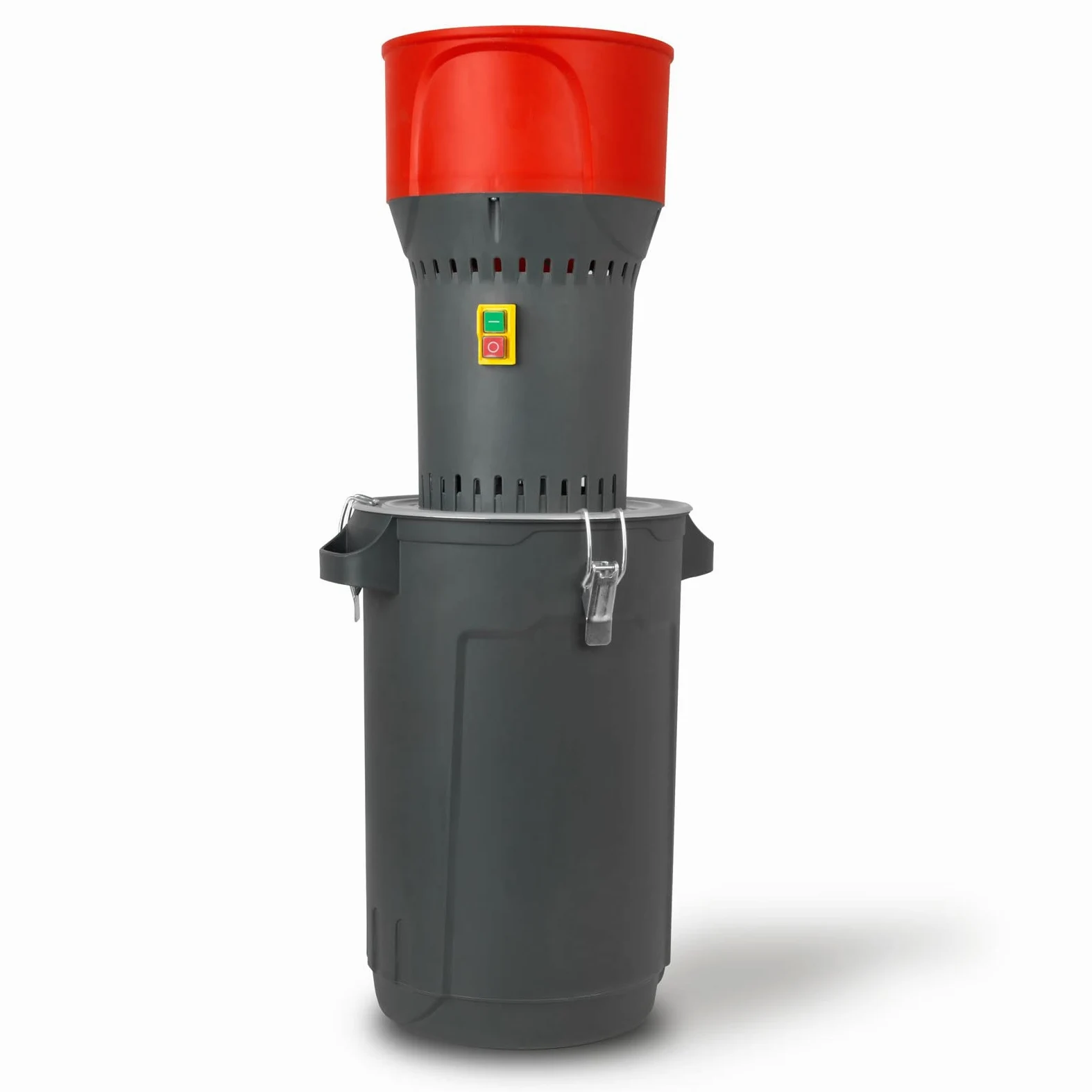 EBERTH Mulino Elettrico per Cereali con 25L Secchio, Motore Elettrico 1000 Watt, Tramoggia da 6L, 300kg/h, lama in acciaio inox, 5 setacci inclusi, Macina Professionale per Produzione di Mangimi